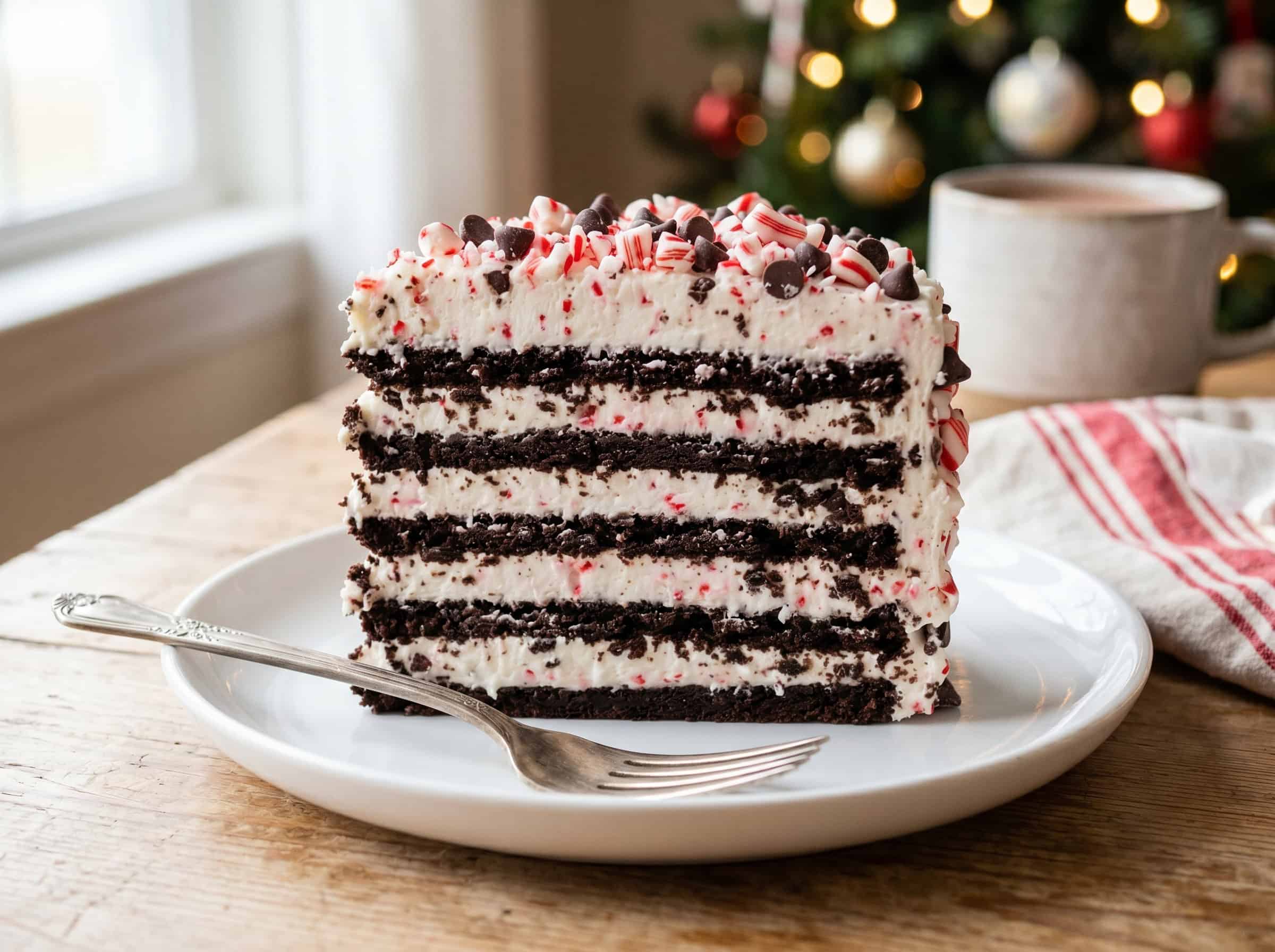 No-Bake Peppermint Icebox Cookies