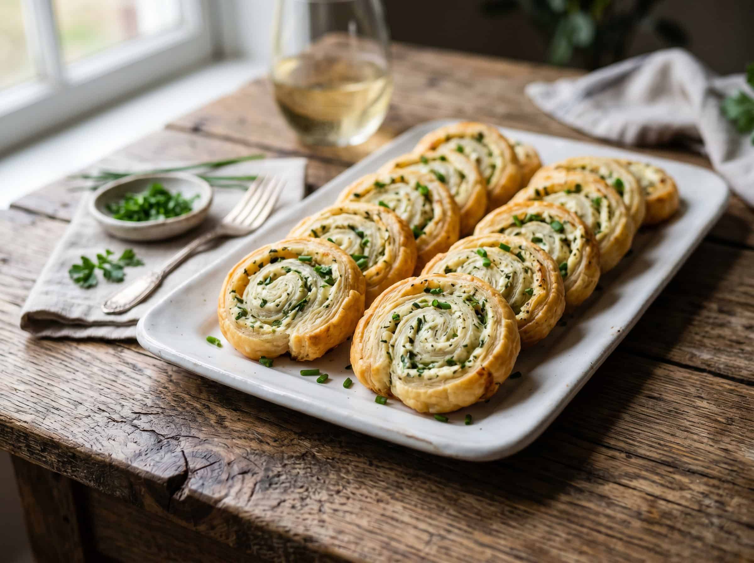Cream Cheese and Herb Pinwheels