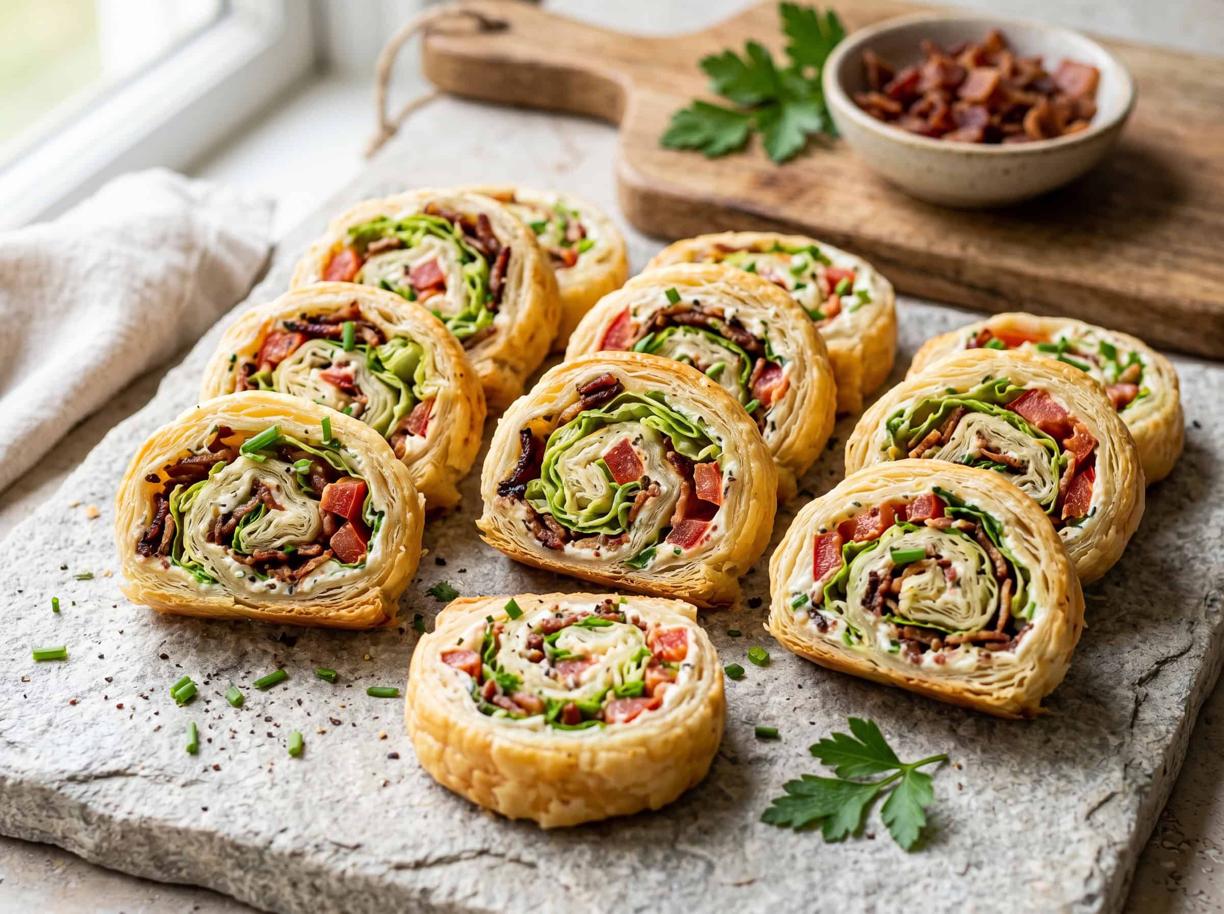 BLT Pinwheel Bites
