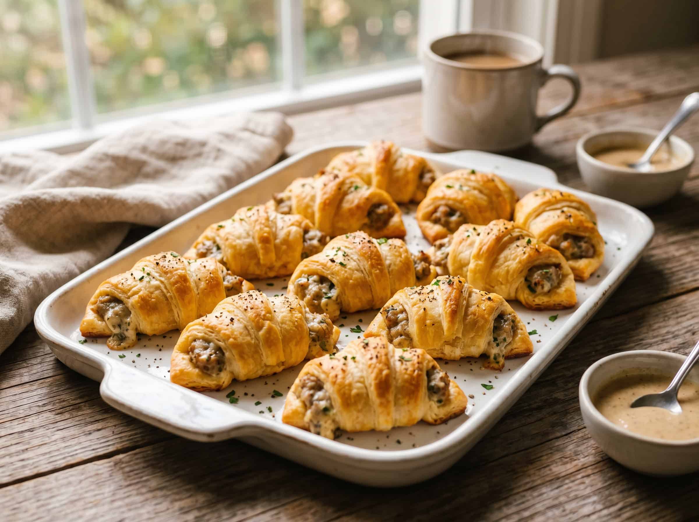 Sausage and Cream Cheese Crescent Bites