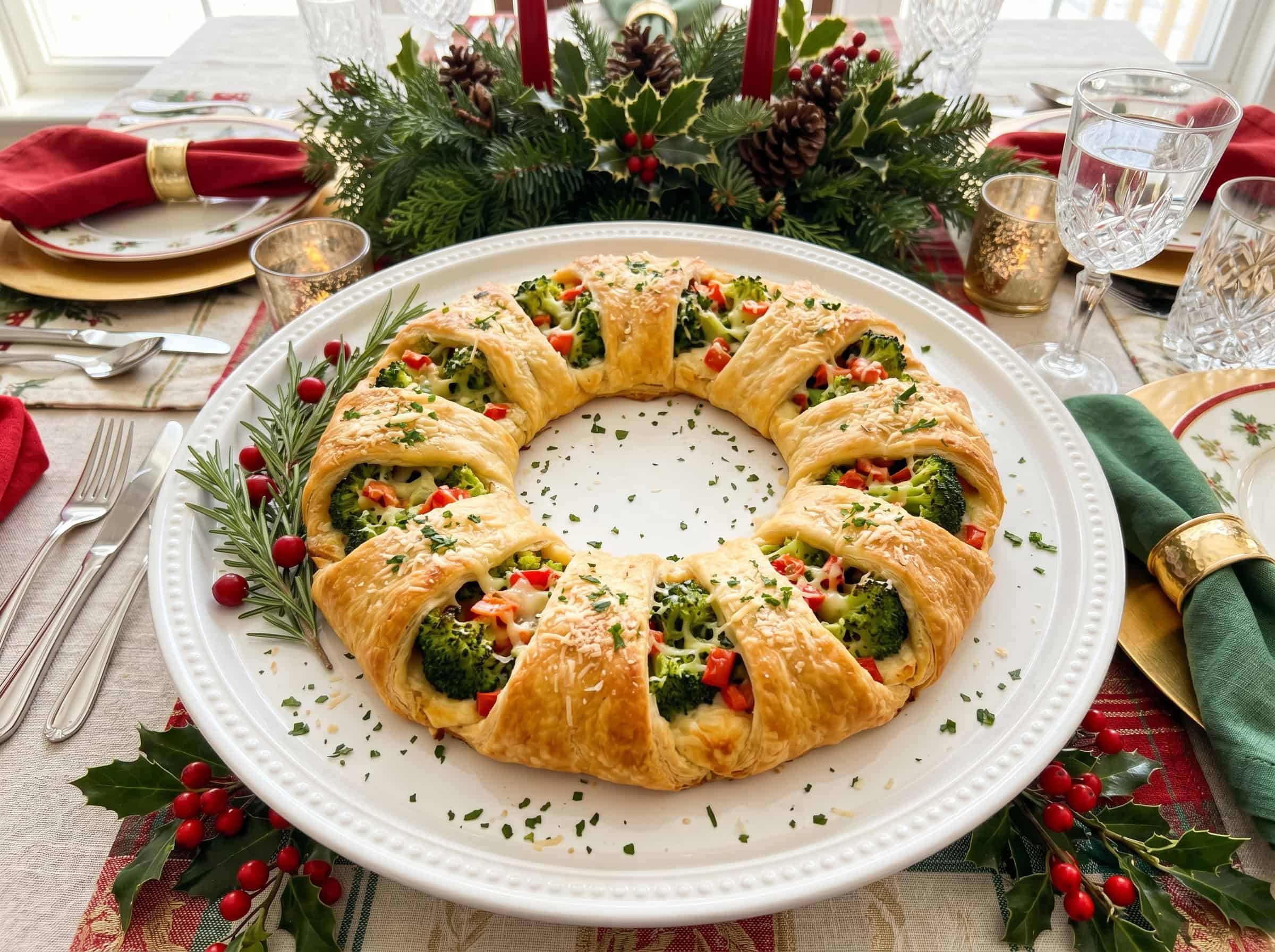 Crescent Roll Christmas Wreath