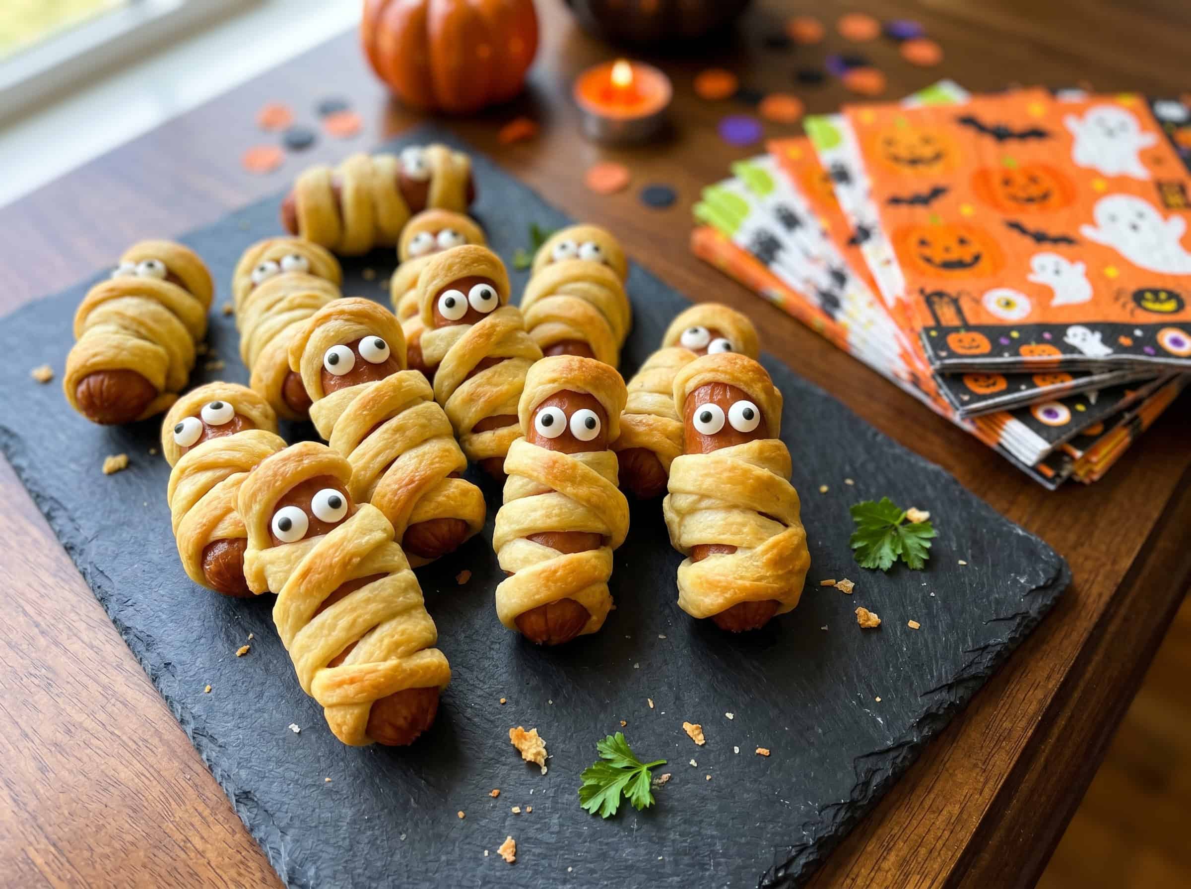 Crescent Roll Mummy Bites