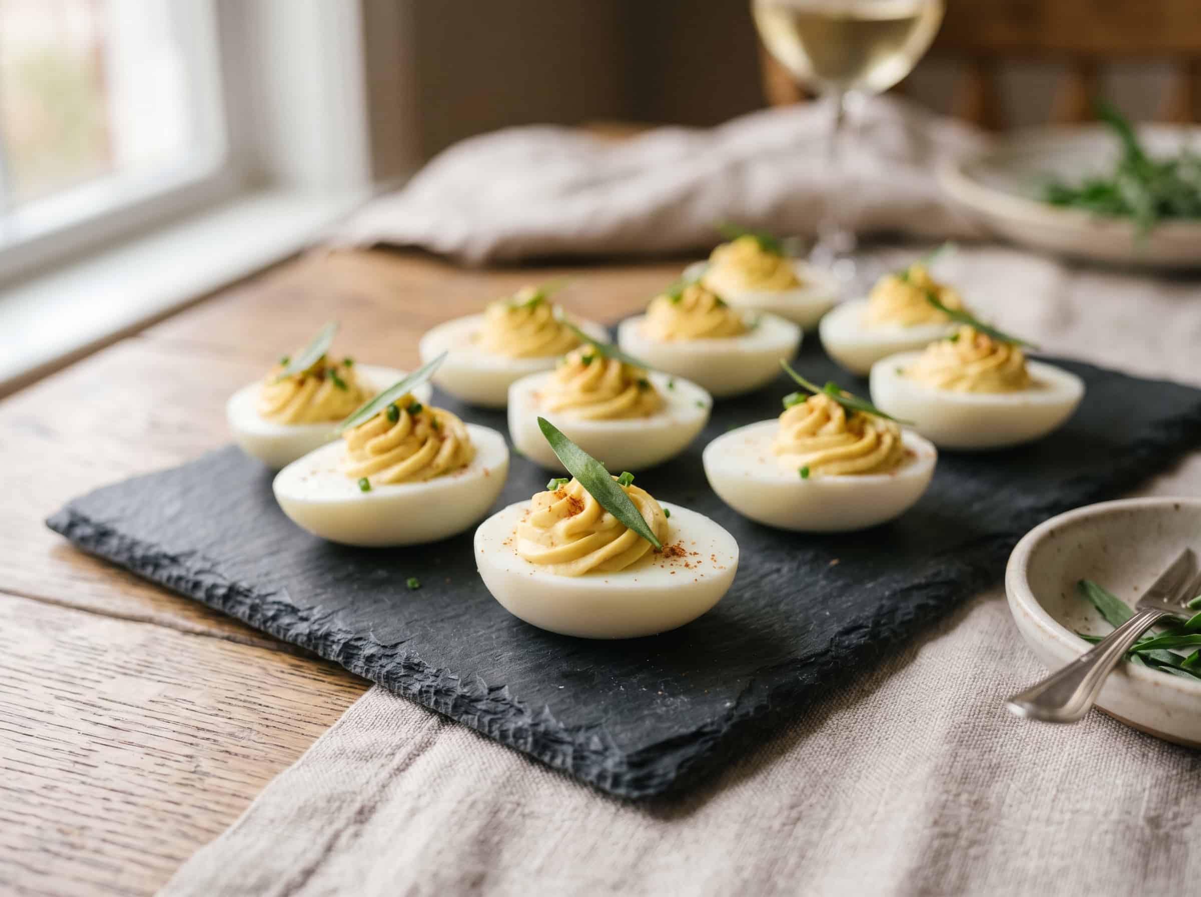 Dijon and Tarragon Deviled Eggs