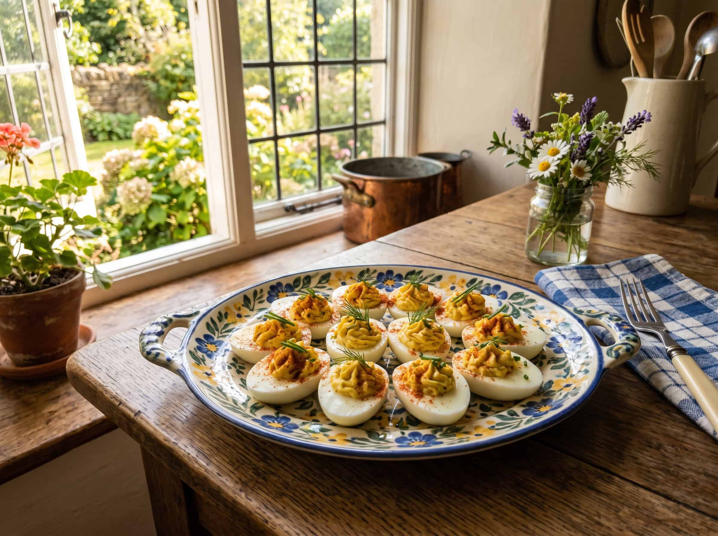 Grandma's Deviled Eggs with Sweet Relish
