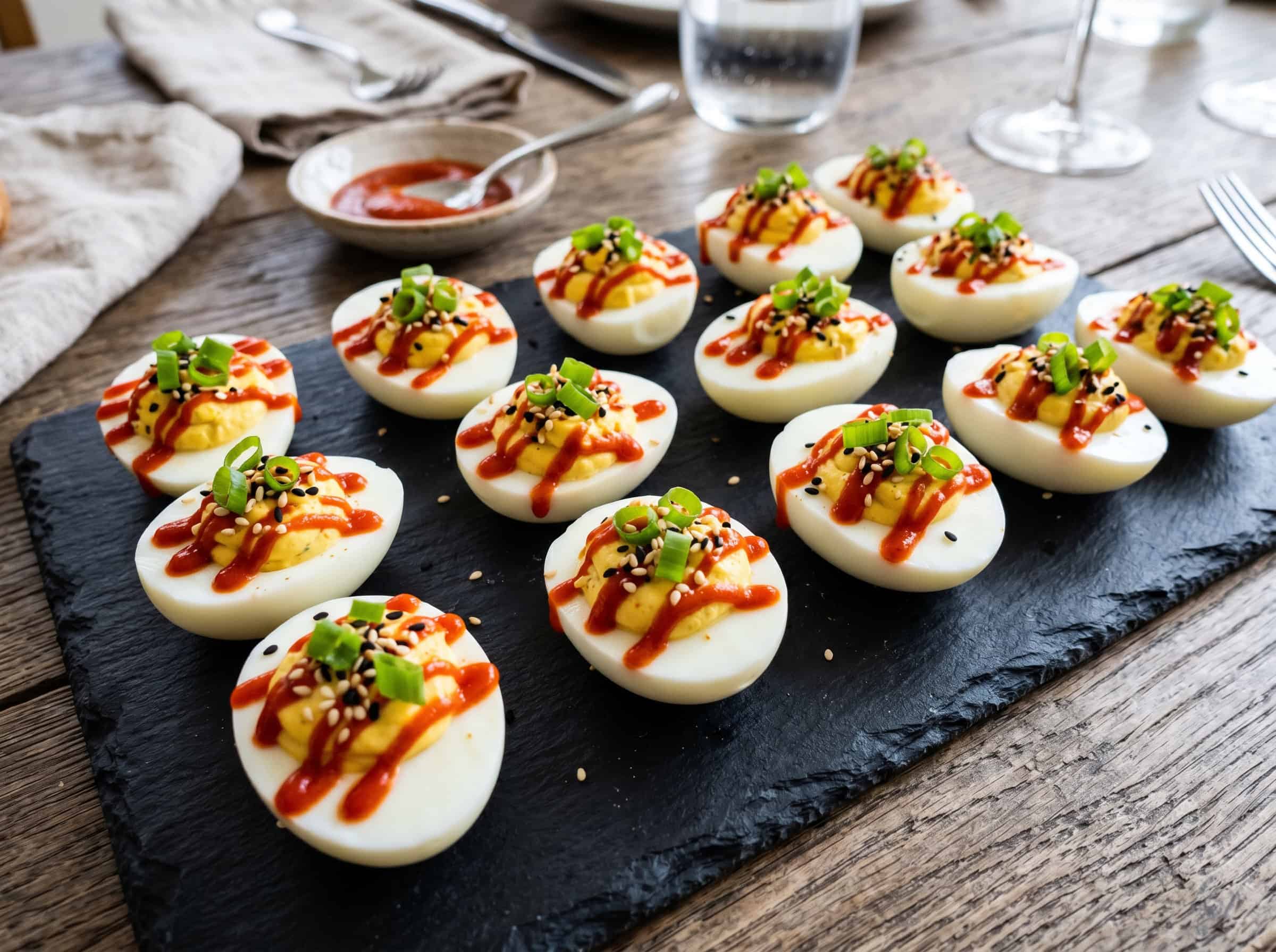 Sriracha Deviled Eggs