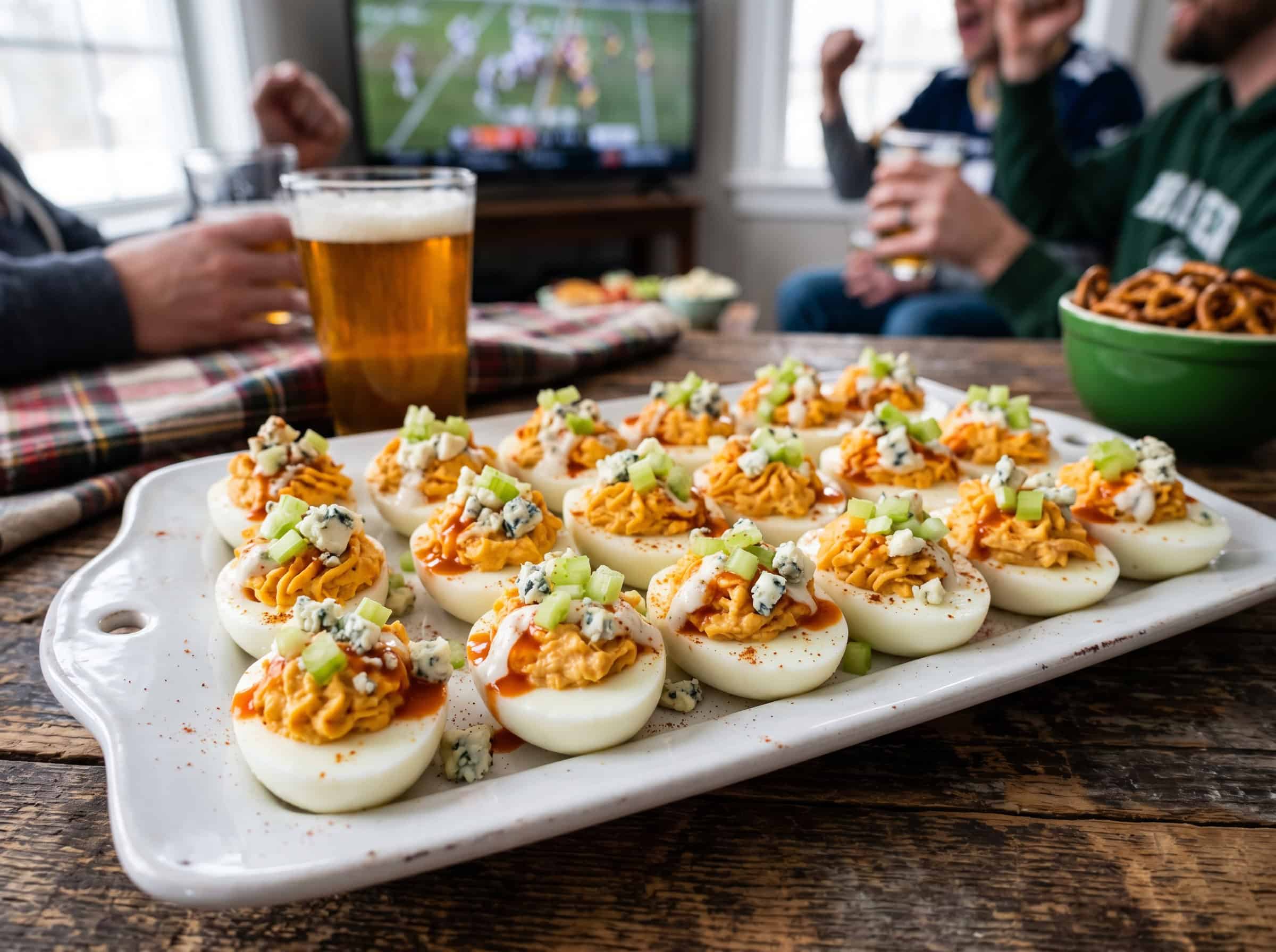 Buffalo Chicken Deviled Eggs