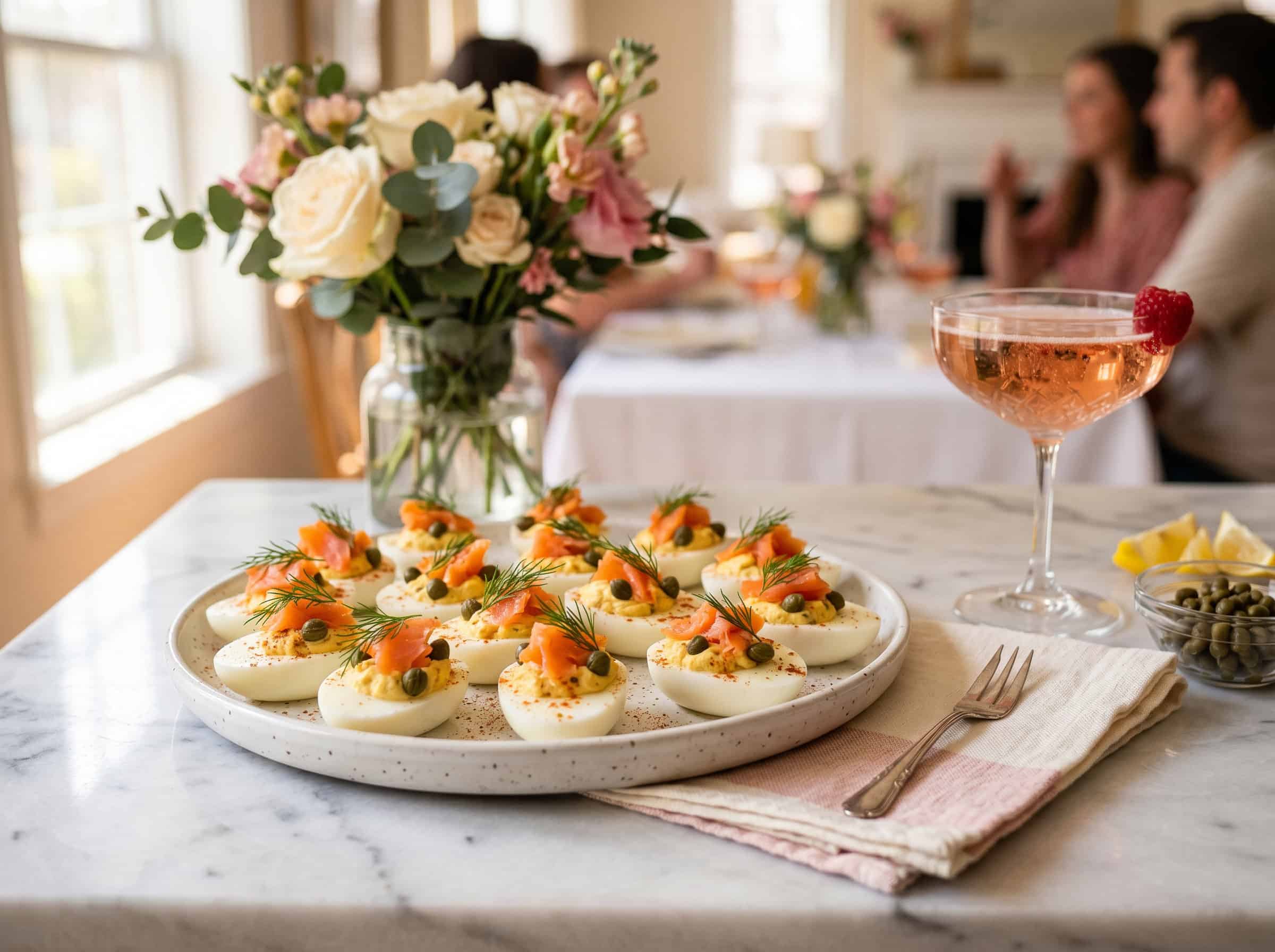 Smoked Salmon Deviled Eggs