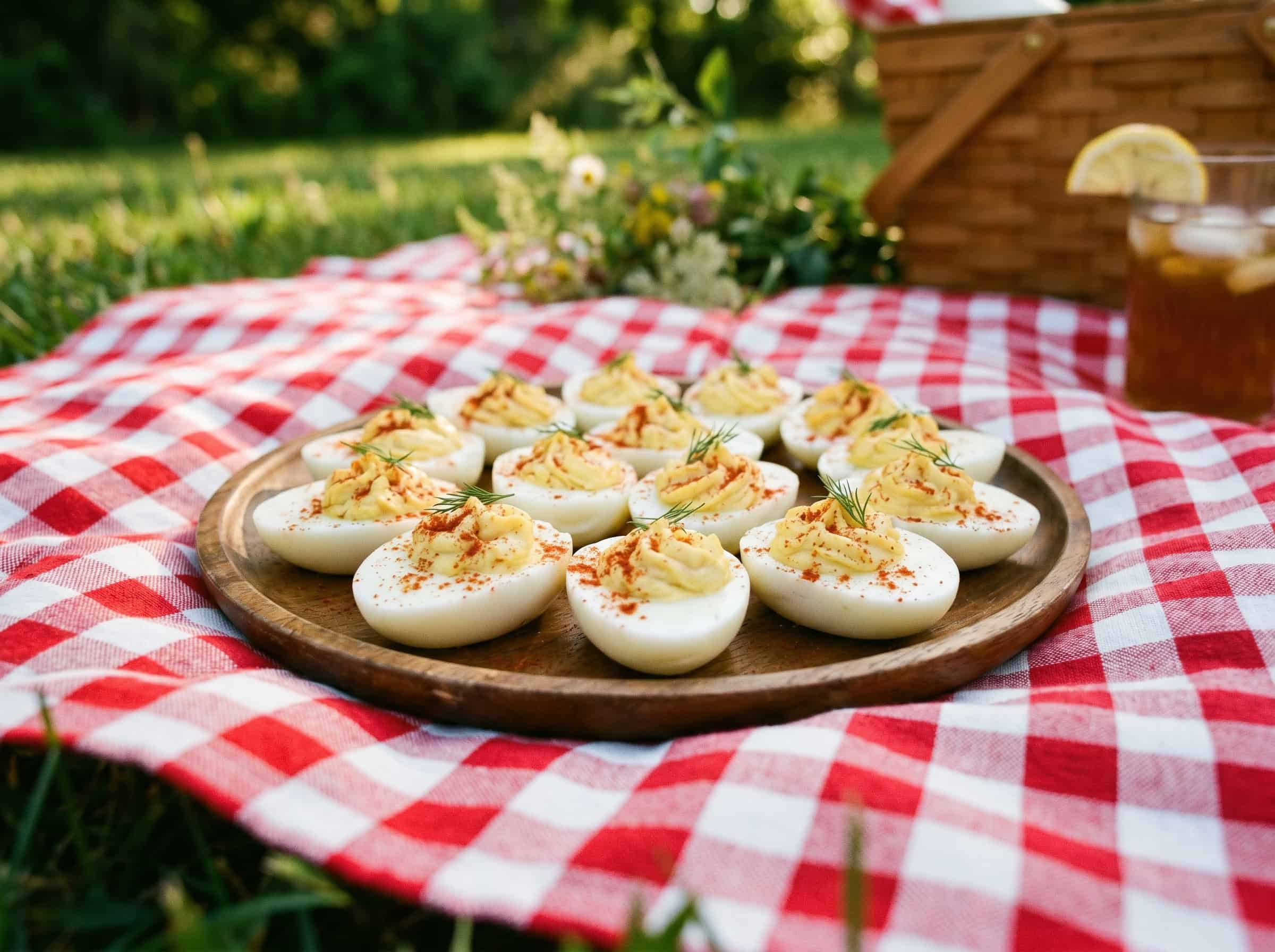 Picnic Deviled Eggs with Celery and Onion