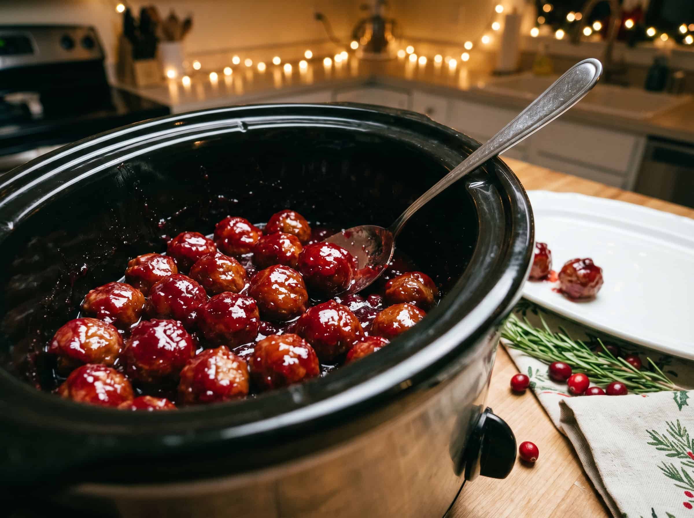 Slow Cooker Cranberry Meatballs