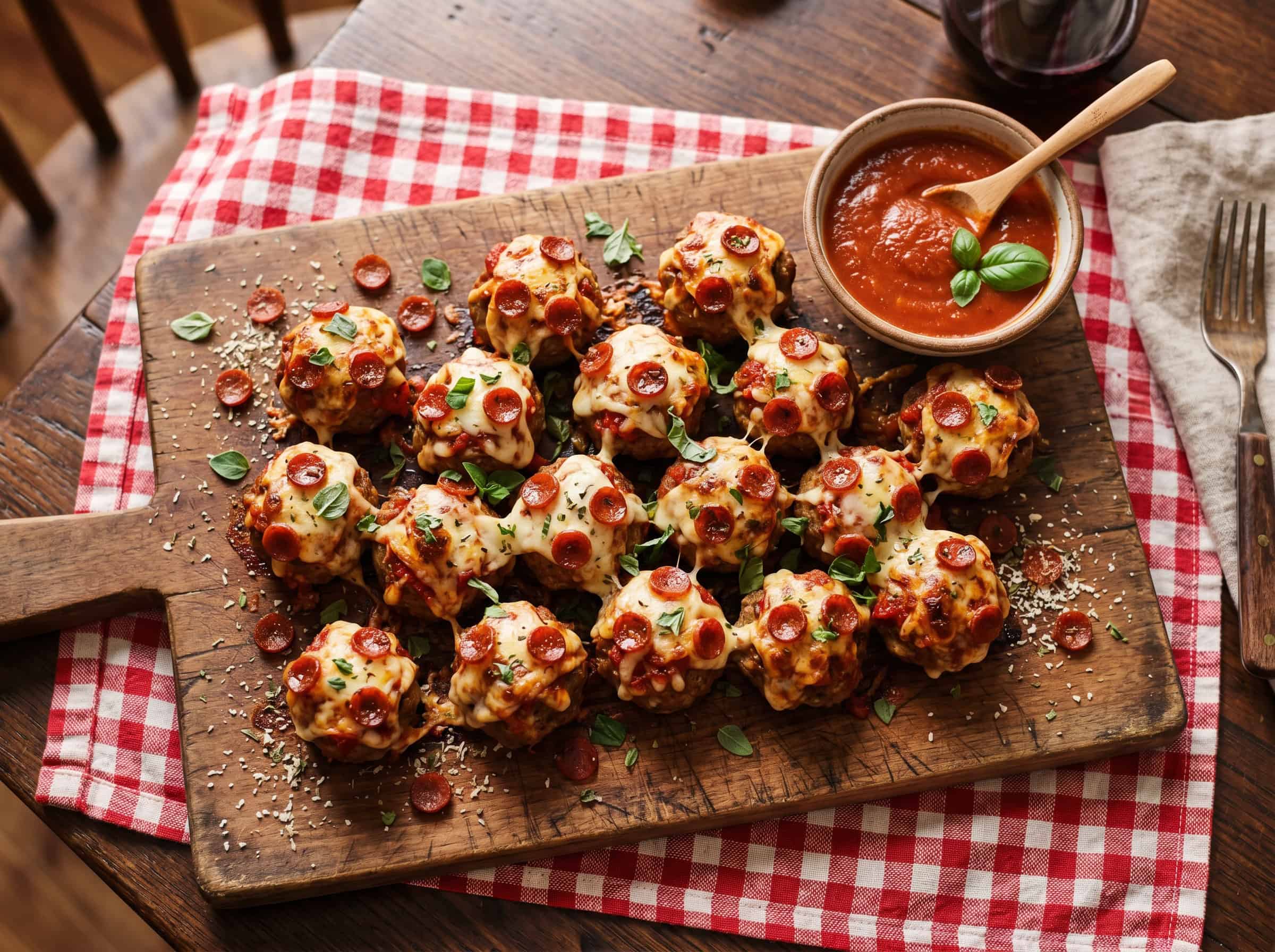 Cheesy Pizza Meatballs