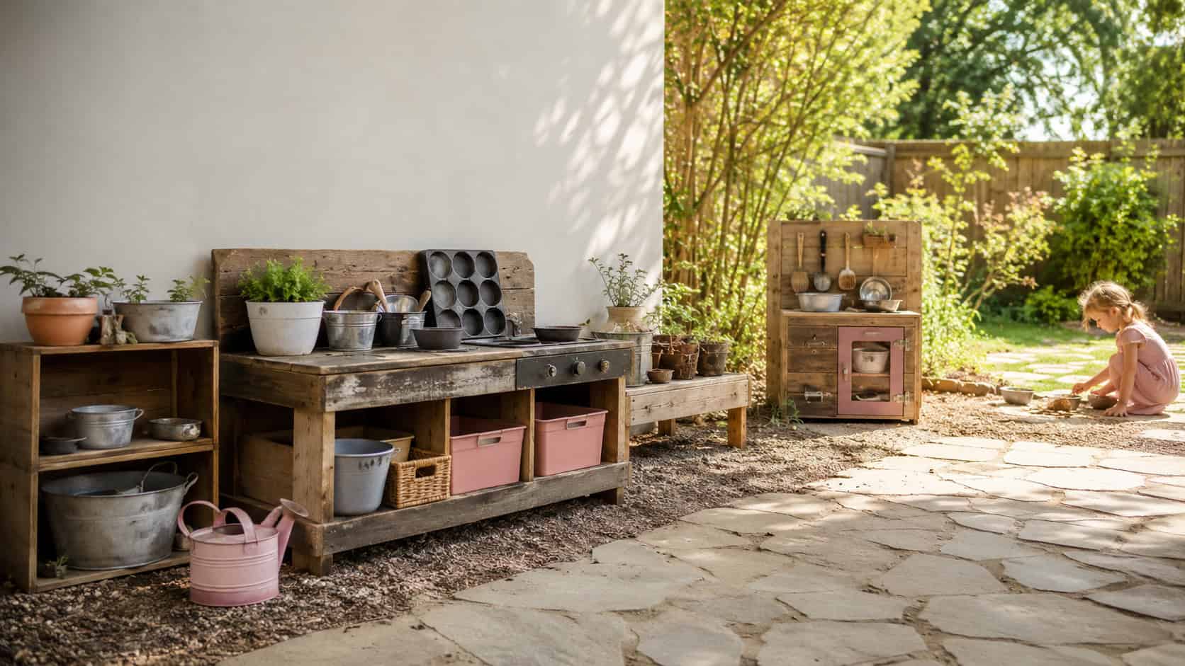 12 Mud Kitchen Setups for Kids (Using Mostly Stuff You Already Have Outside)