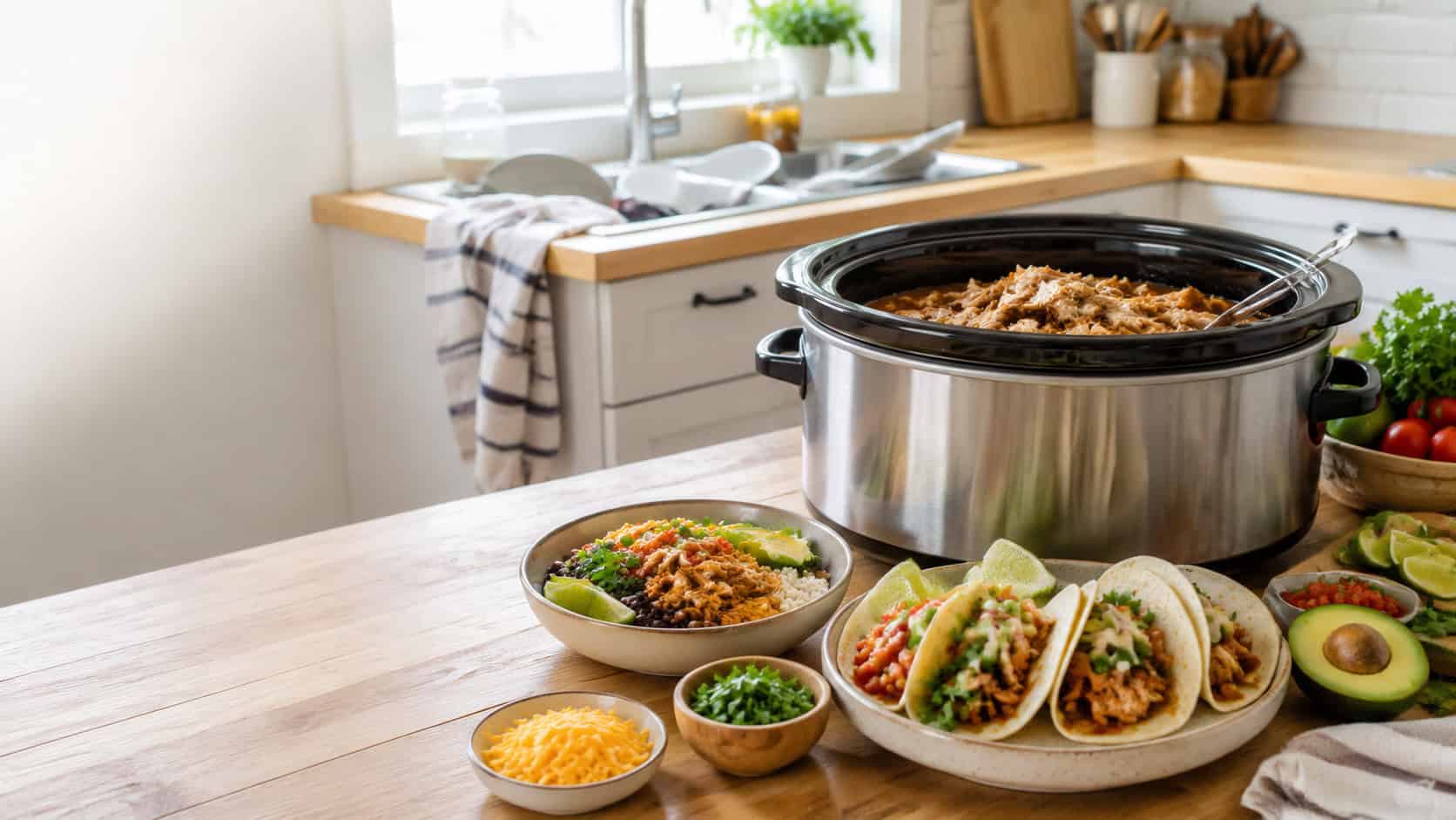 17 Crockpot Chicken Tacos and Bowls for Busy Families