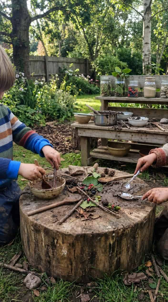 12 Mud Kitchen Setups for Kids (Using Mostly Stuff You Already Have Outside)