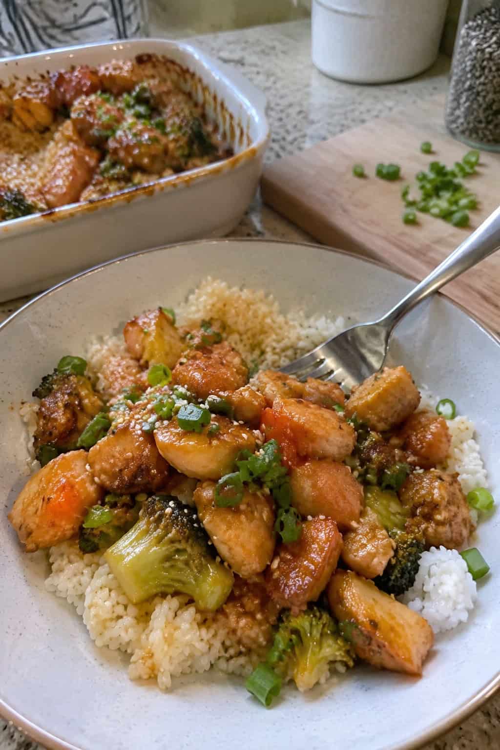 Teriyaki Chicken and Rice Bake