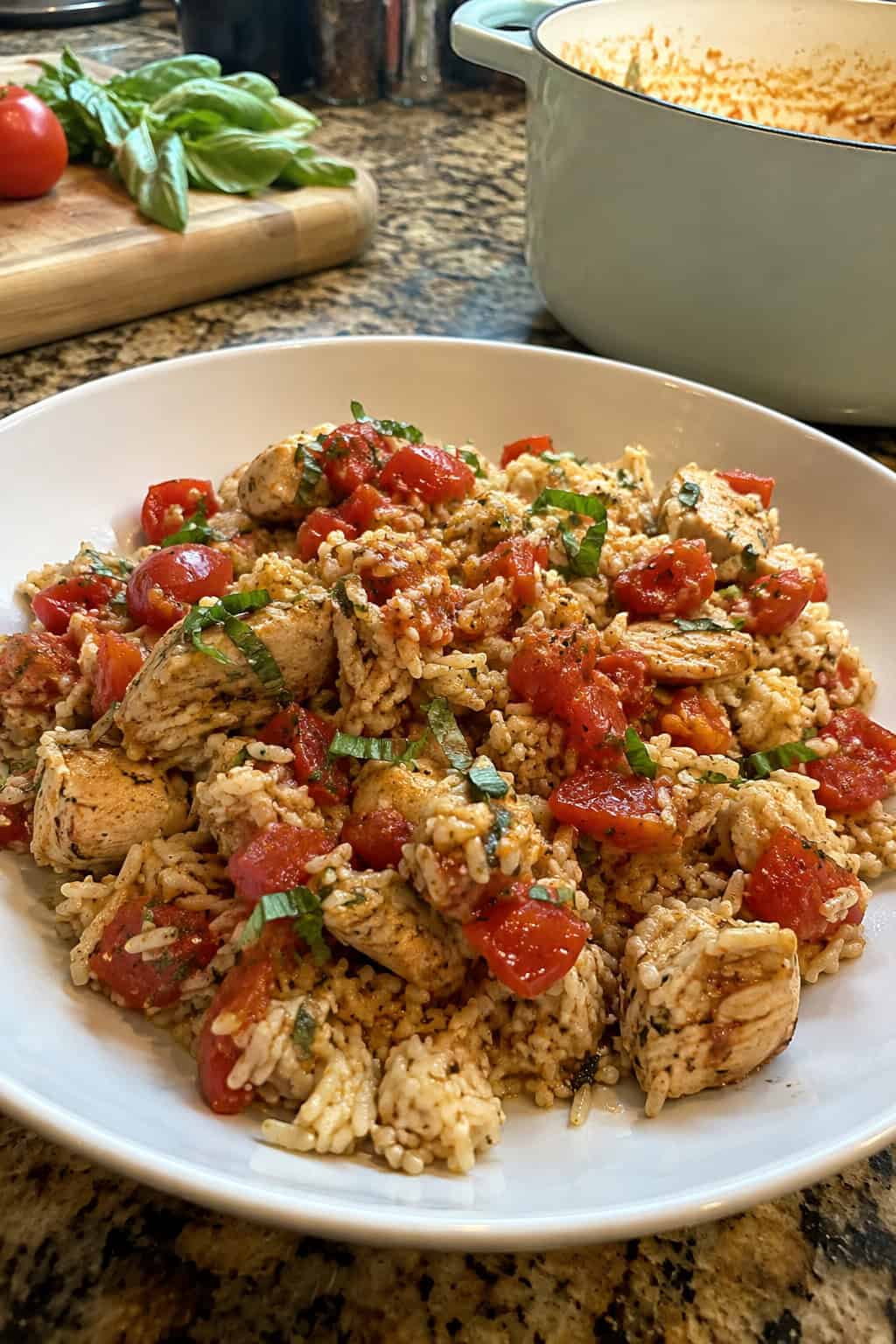 Tomato Basil Chicken and Rice