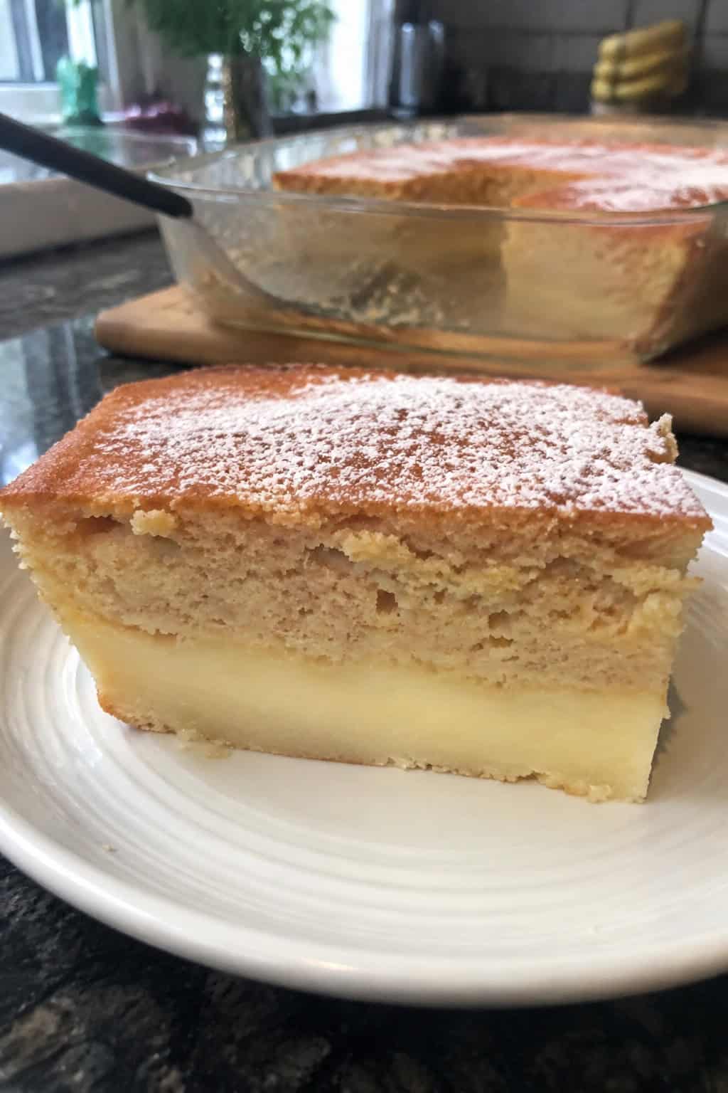 Banana Magic Custard Cake
