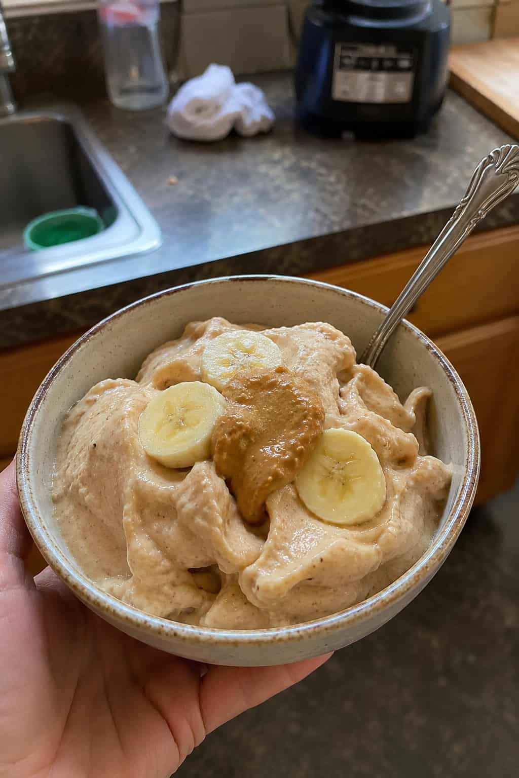 Peanut Butter Banana Blender Ice Cream