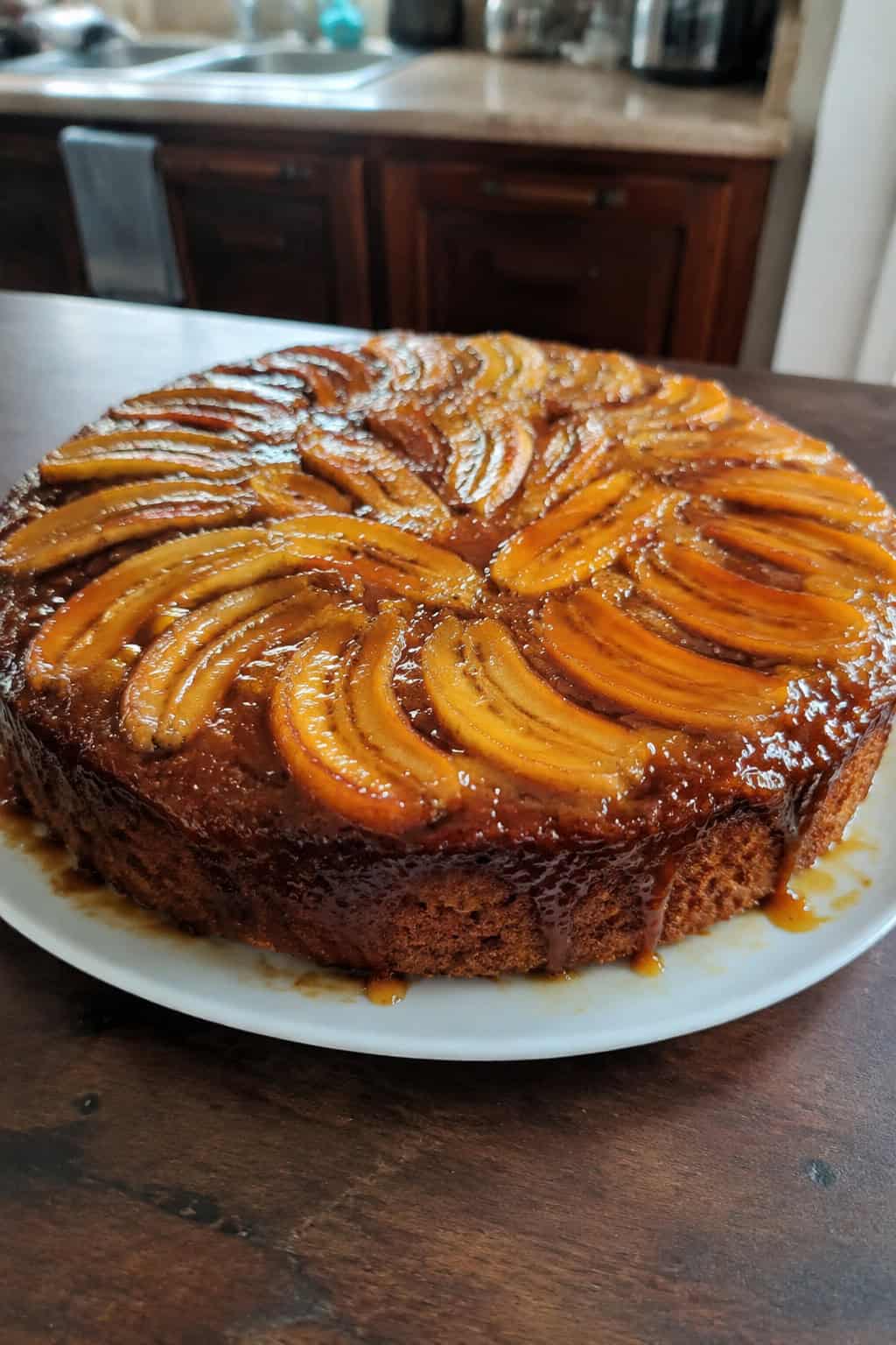 Upside-Down Banana Caramel Cake