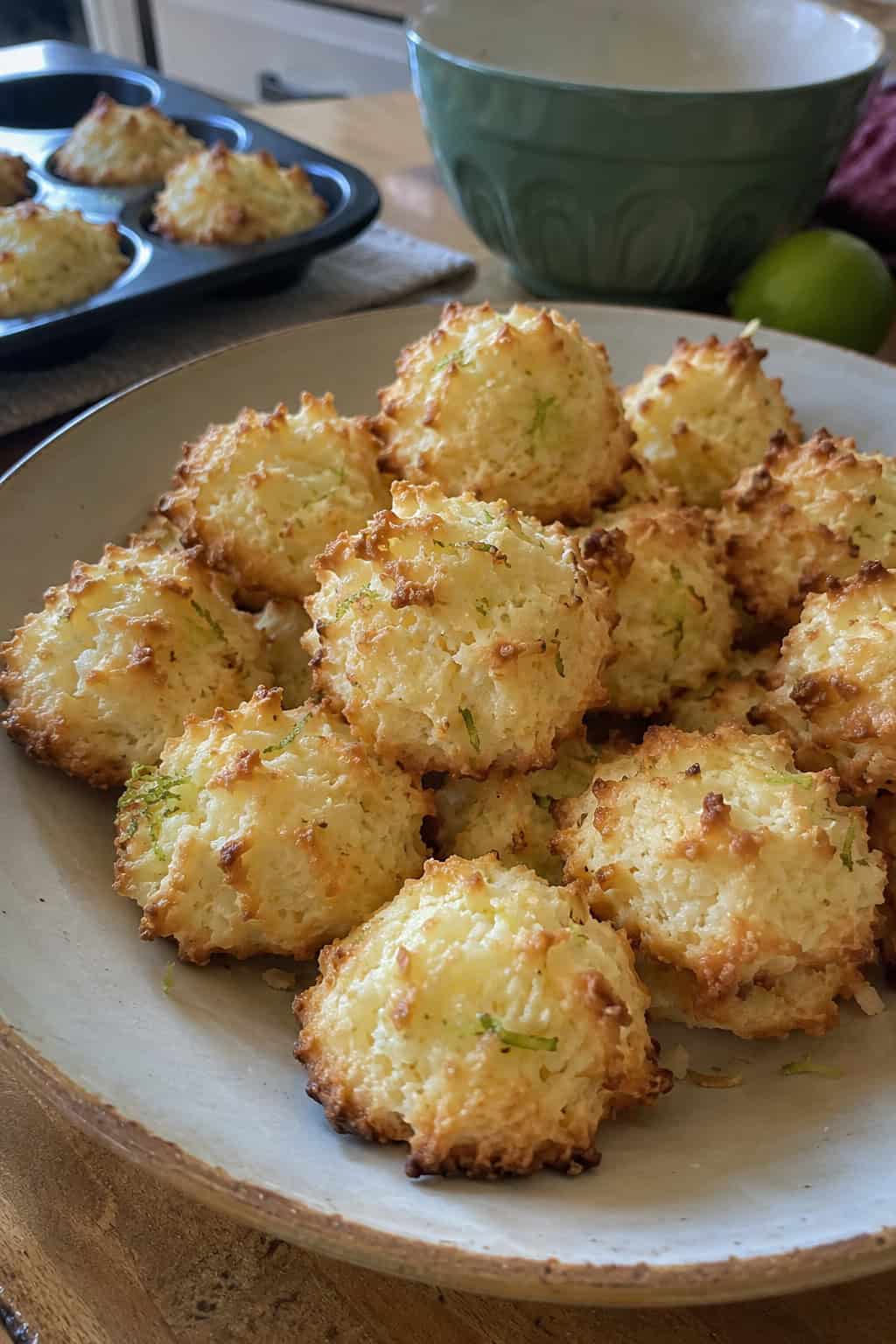 Toasted Coconut Lime Macaroons