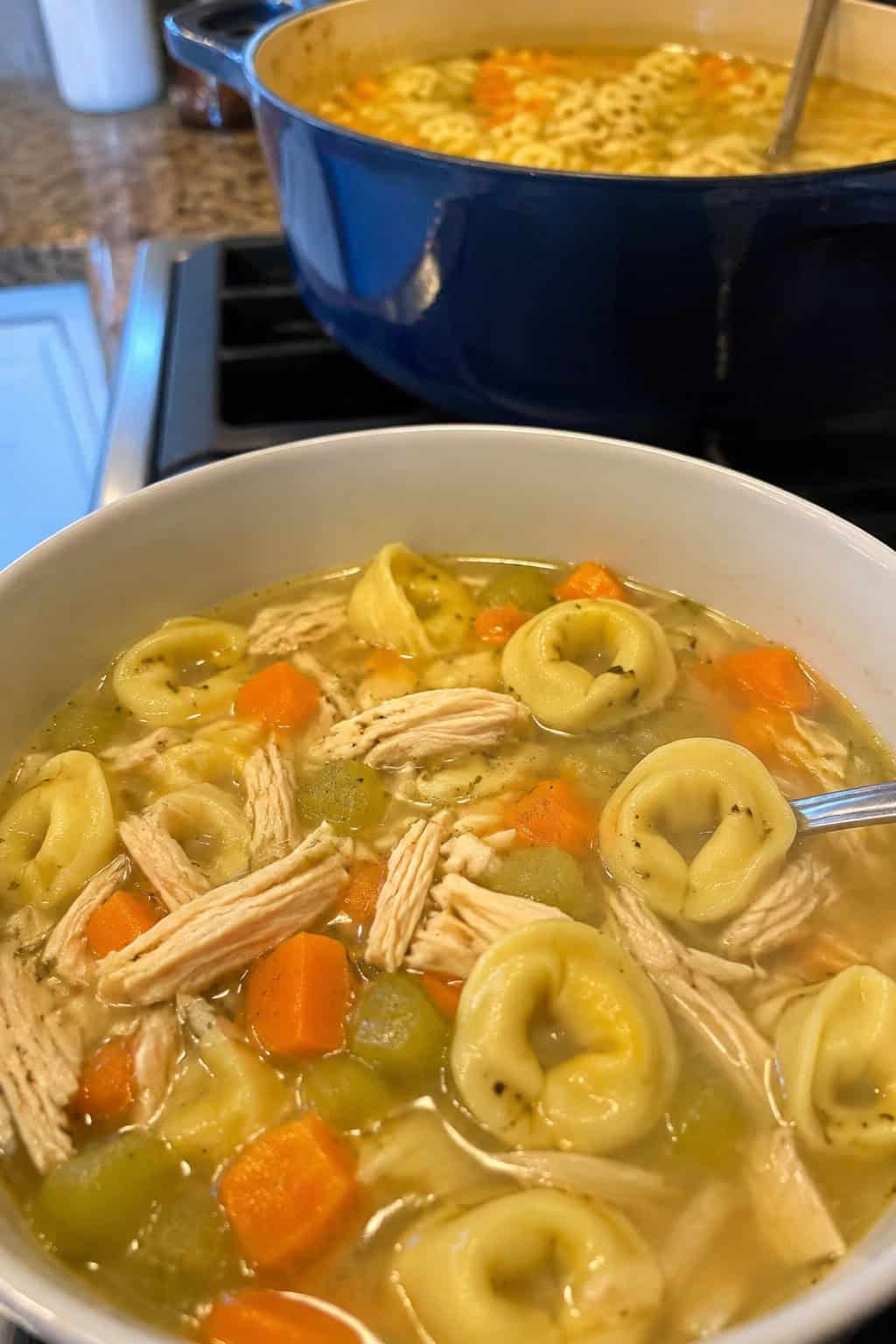 Chicken Noodle Tortellini Soup