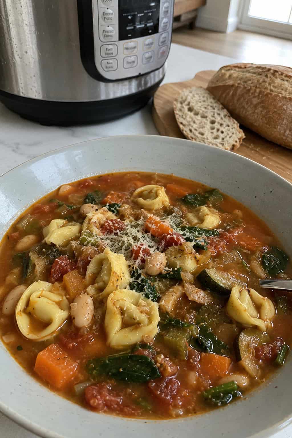 Instant Pot Minestrone Tortellini Soup