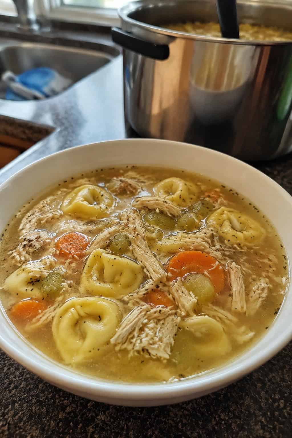 Leftover Turkey and Tortellini Soup