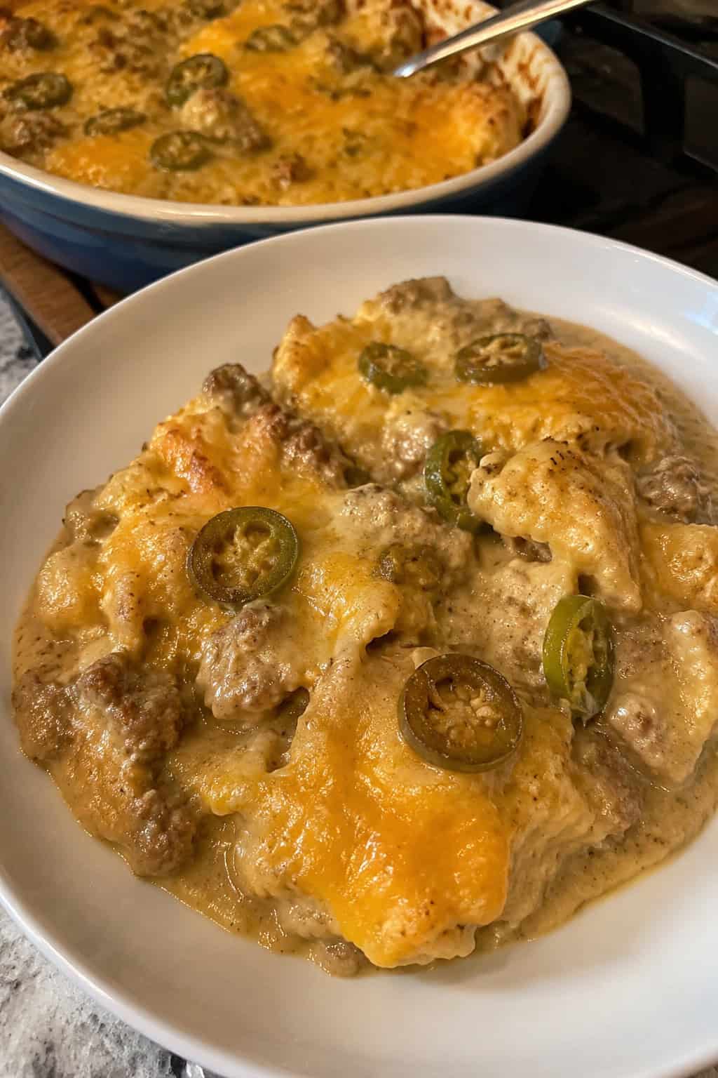 Spicy Jalapeno and Sausage Gravy Bake