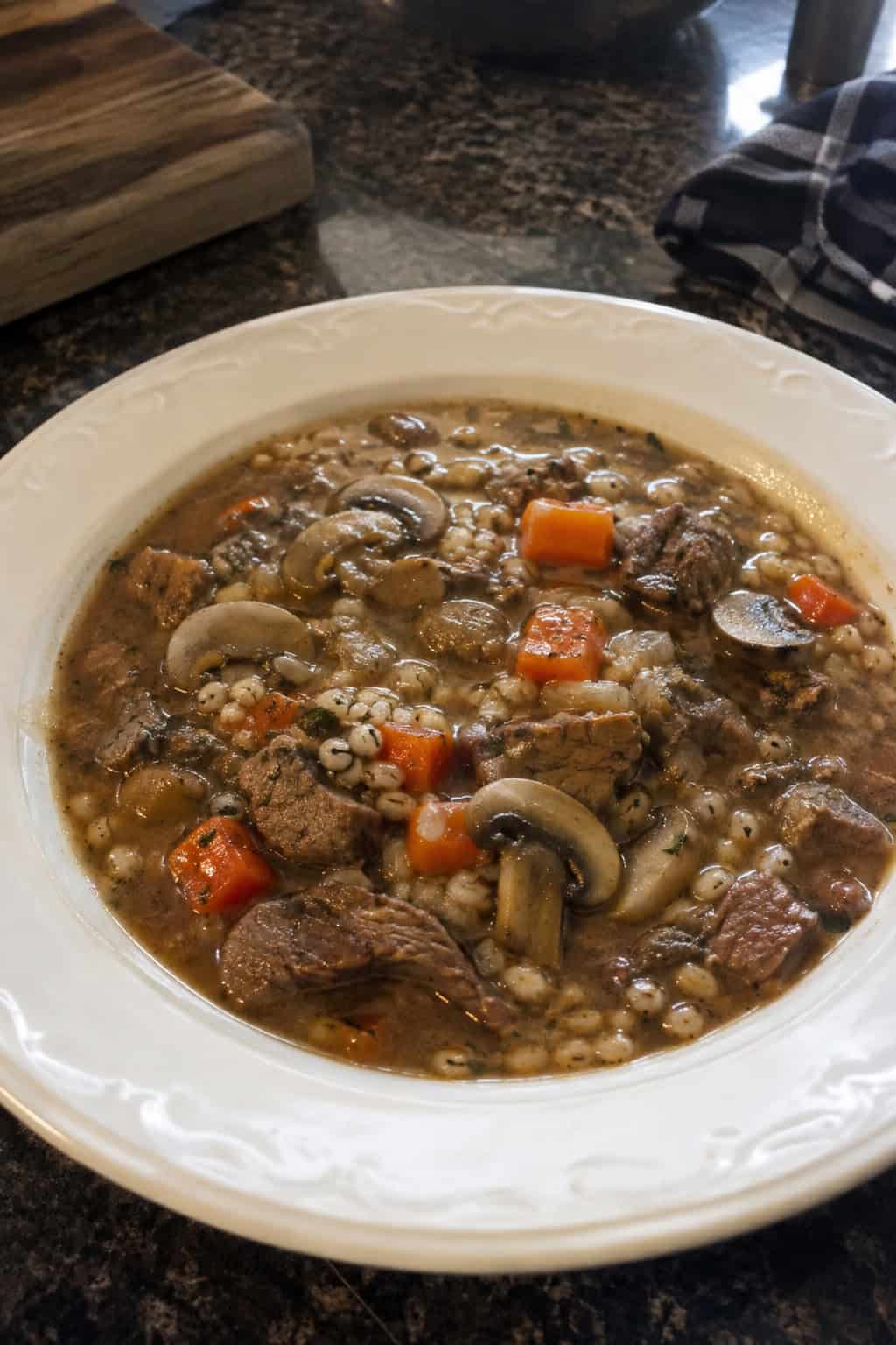 Beef and Mushroom Barley Soup