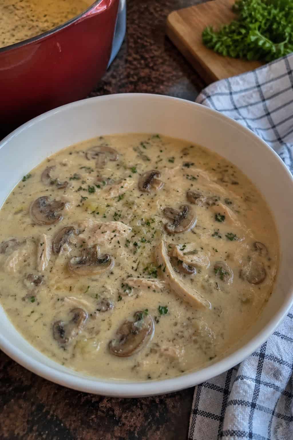 Creamy Chicken and Mushroom Soup