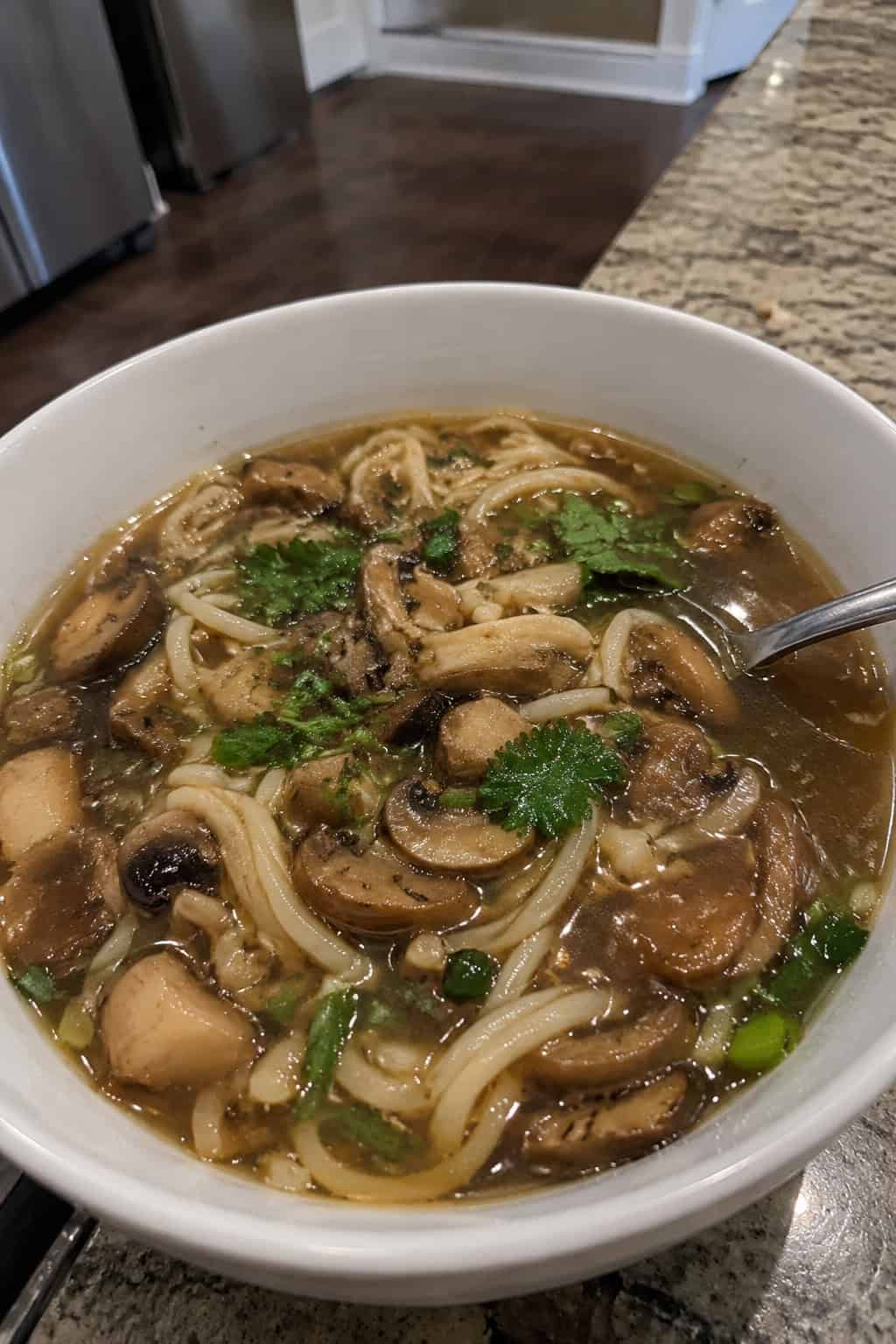 Instant Pot Mushroom Noodle Soup