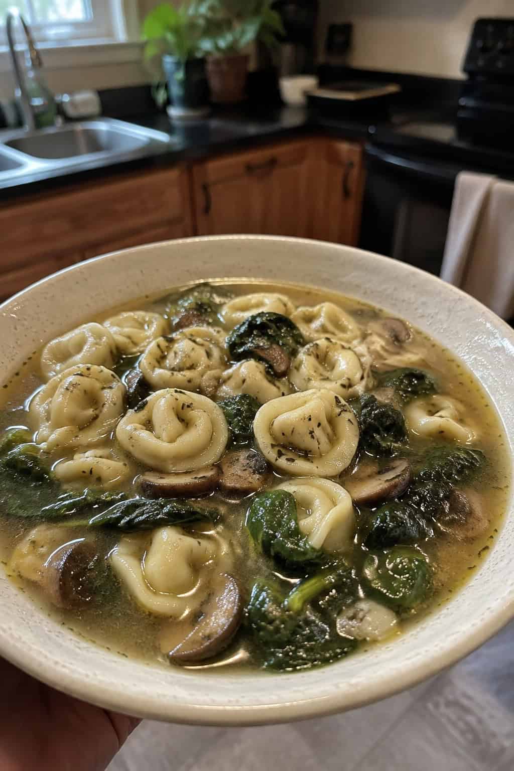 Mushroom Tortellini Soup