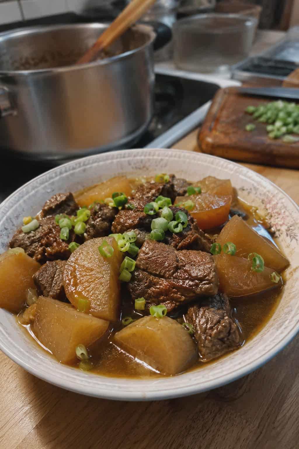 Beef Stew with Radishes