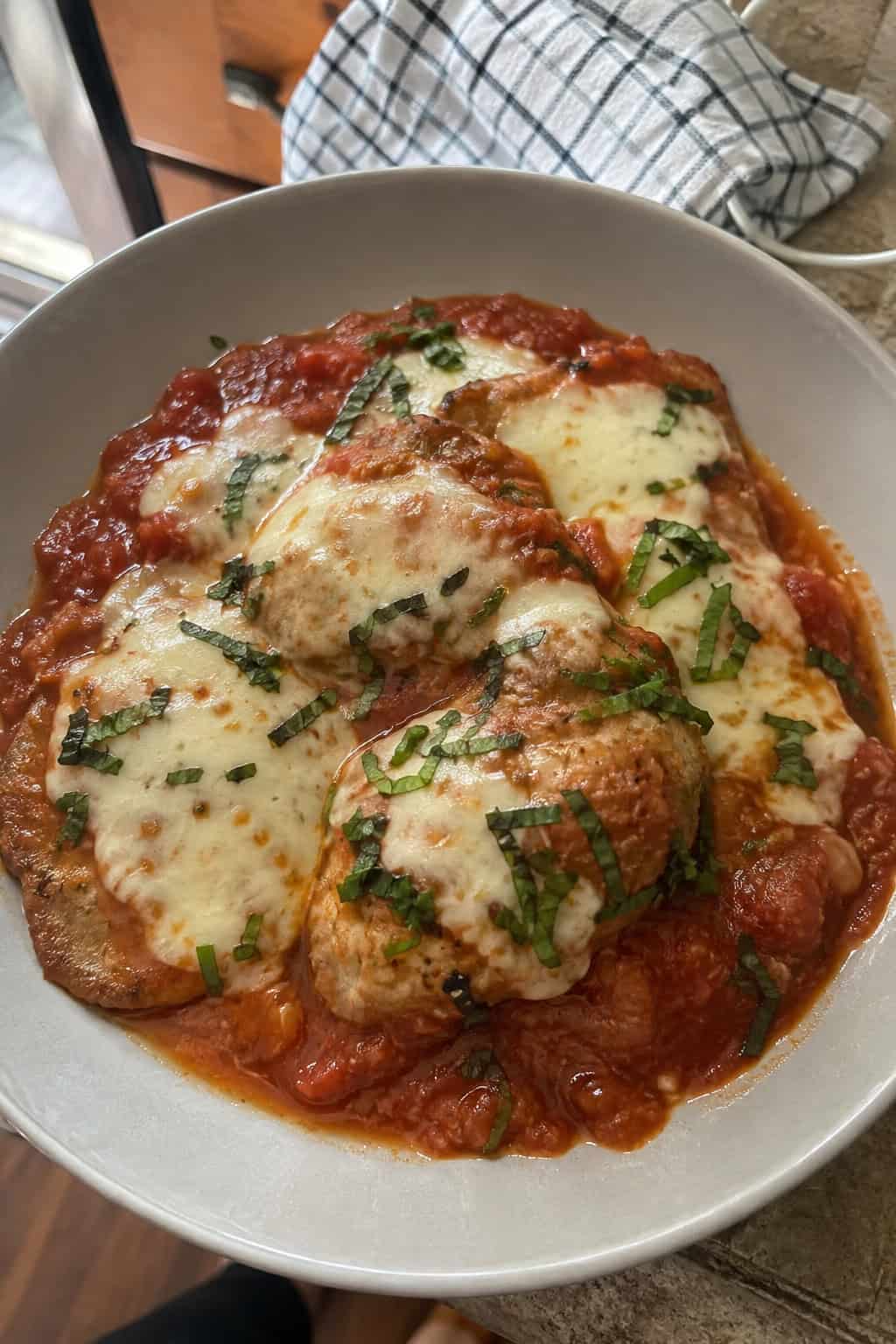Unbreaded Chicken Parmesan