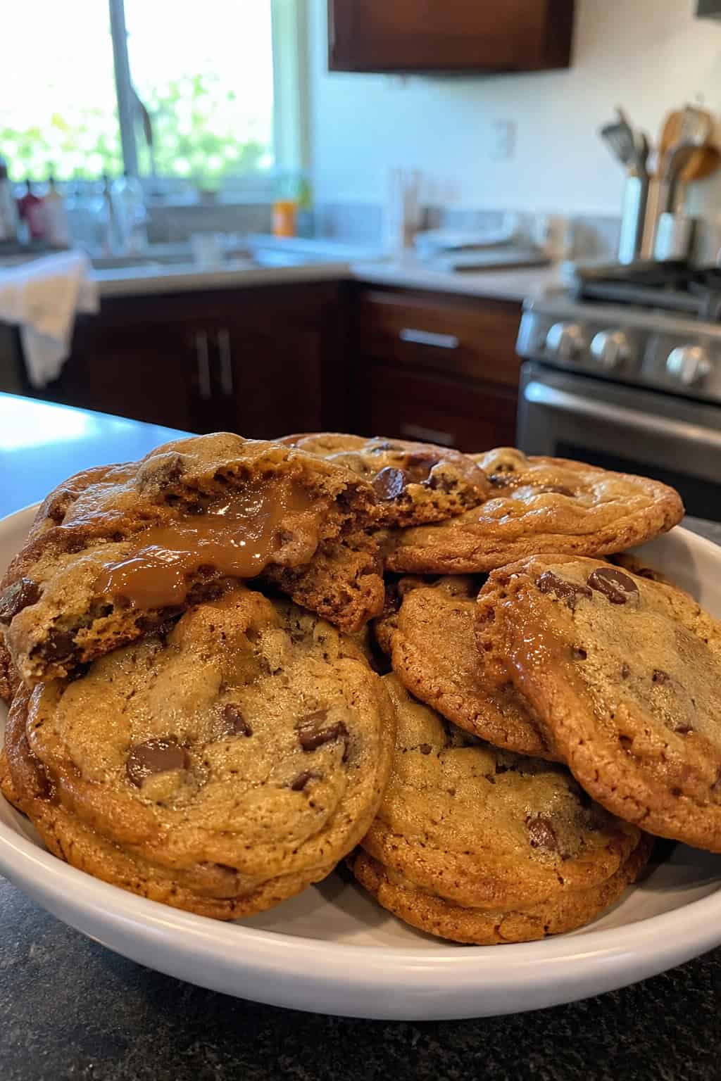 Stuffed Cookie Butter Chocolate Chip Cookies