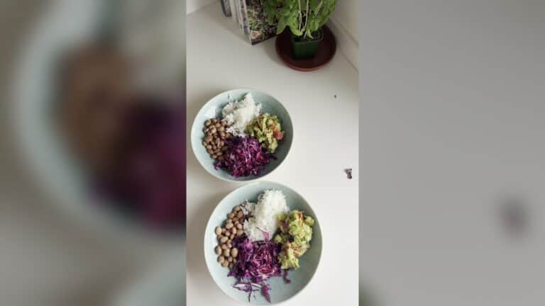 Veggie Burrito Bowls with Taco-Seasoned Guacamole