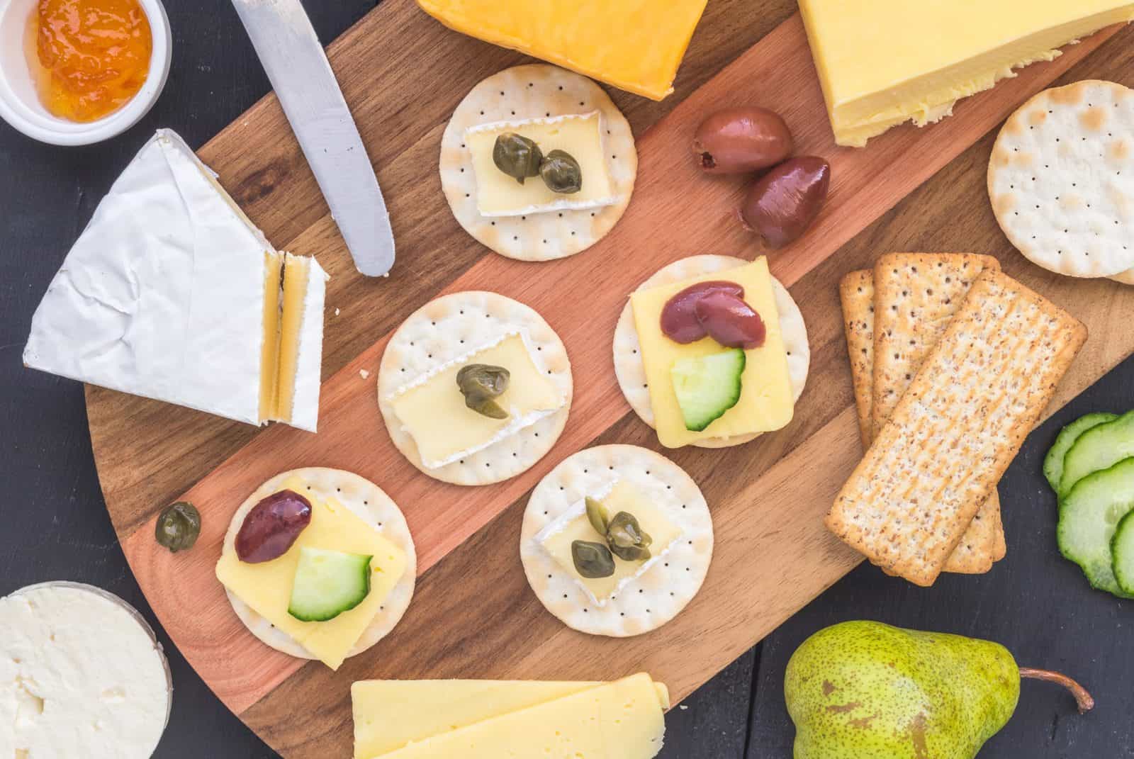 22 Room-Temperature Appetizers That Travel Well 68 Cheese and cracker board