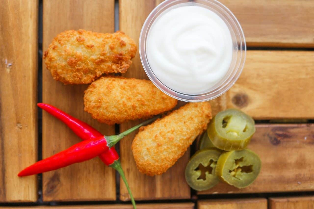 Cheese Stuffed Jalapenos served and ready to eat