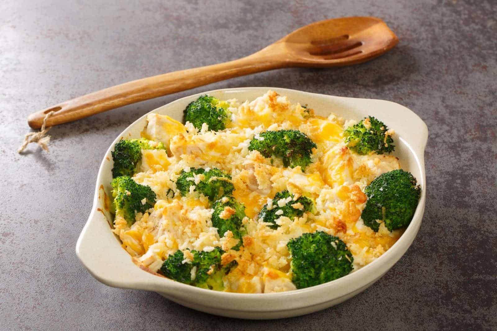 Chicken Divan with Broccoli on a plate