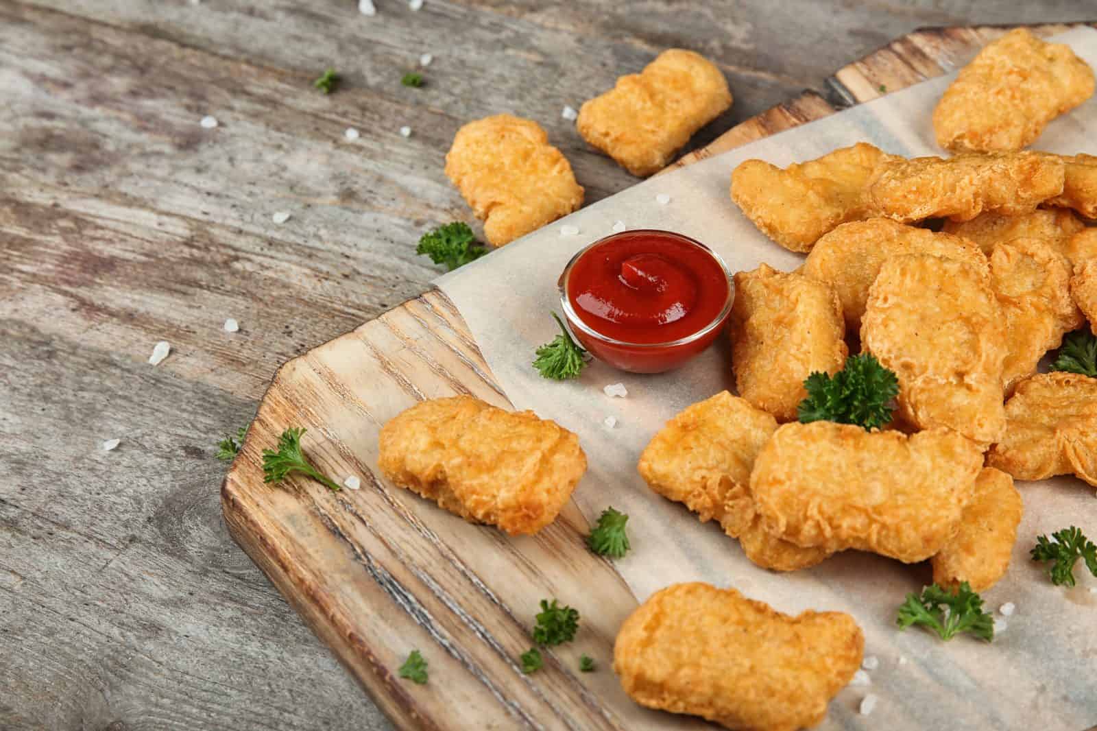 Classic Baked Chicken Nuggets on a plate