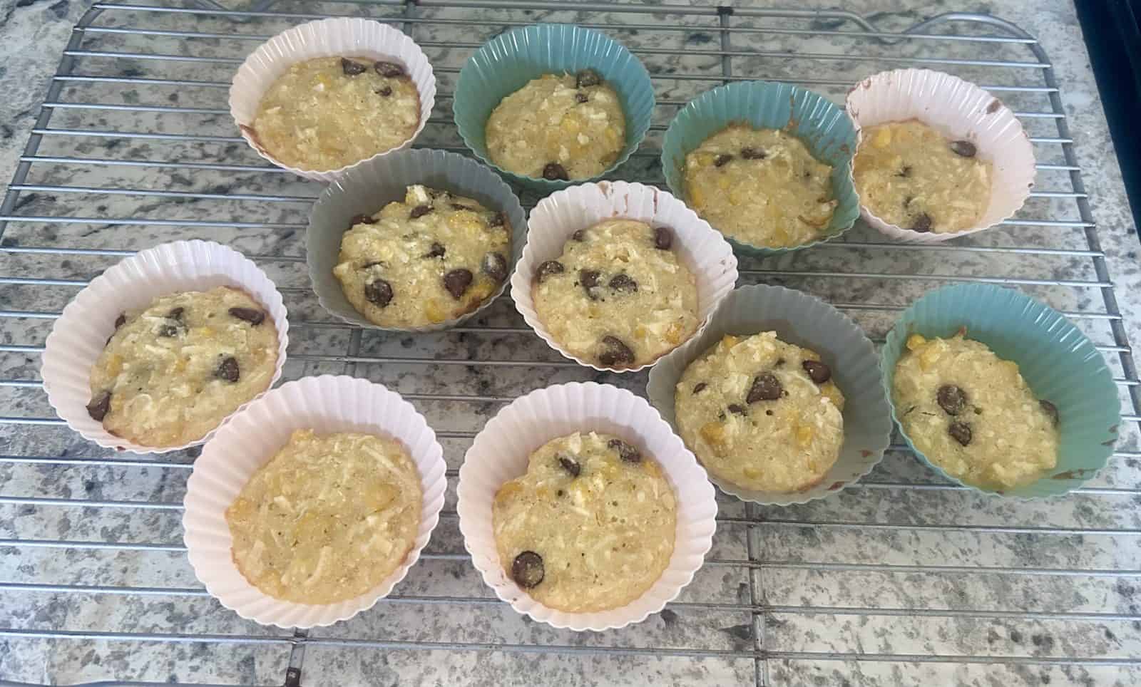 Coconut Corn Muffins with Chocolate Chips