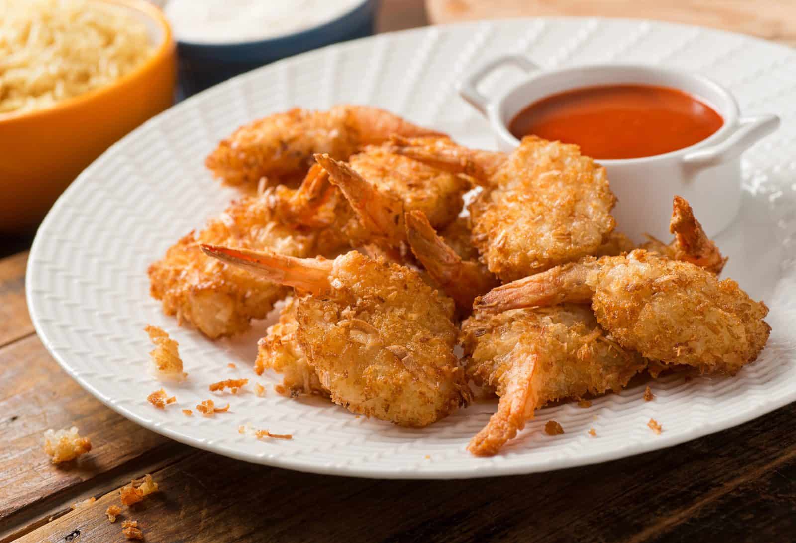 Coconut Shrimp on a plate