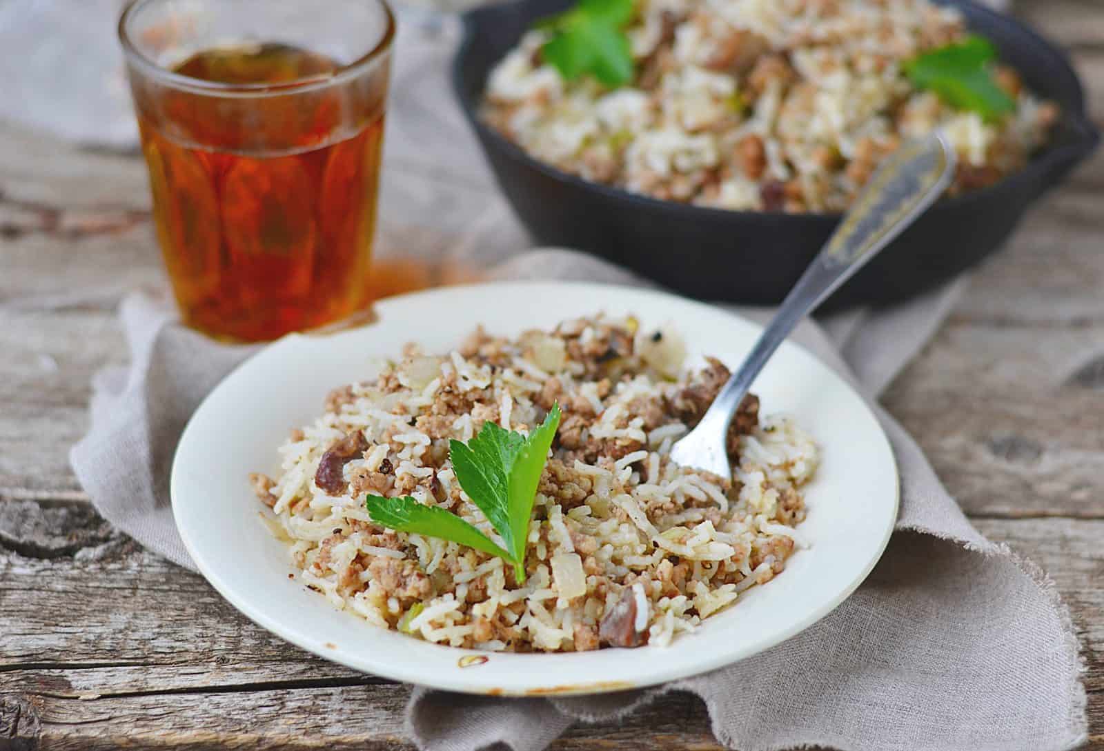 Cajun beef and rice