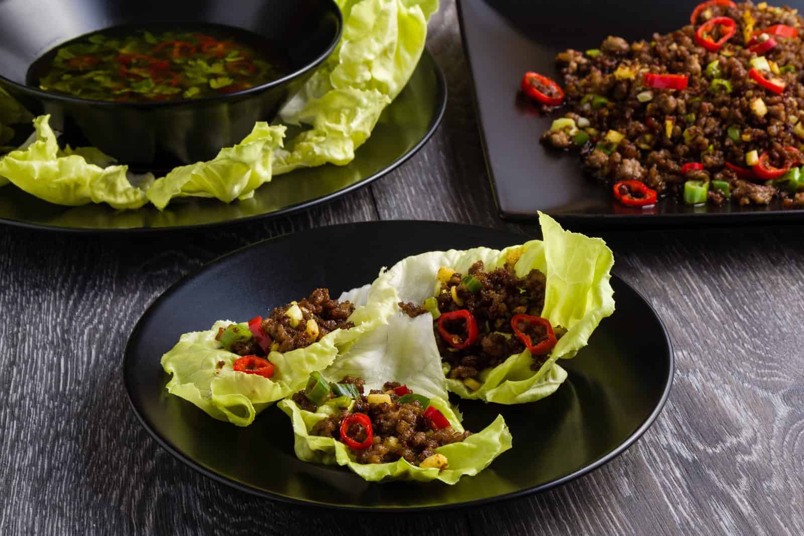 Korean beef lettuce wrap