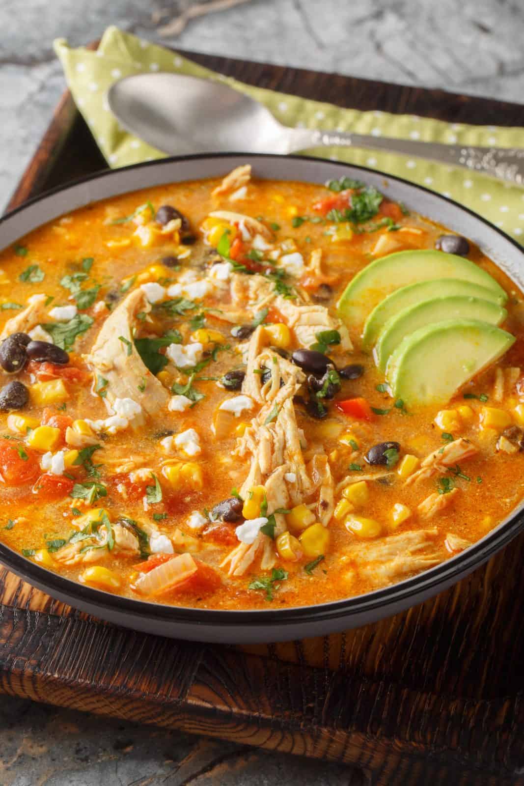 Crockpot Summer Recipes for Hungry Families 6 White chicken enchilada soup