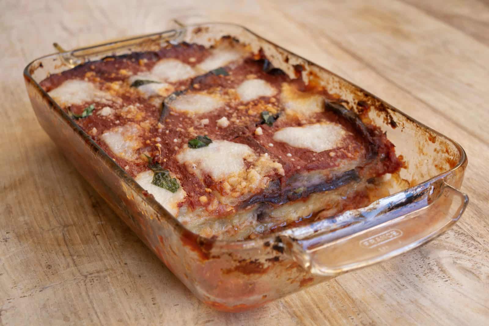 Eggplant parmesan casserole
