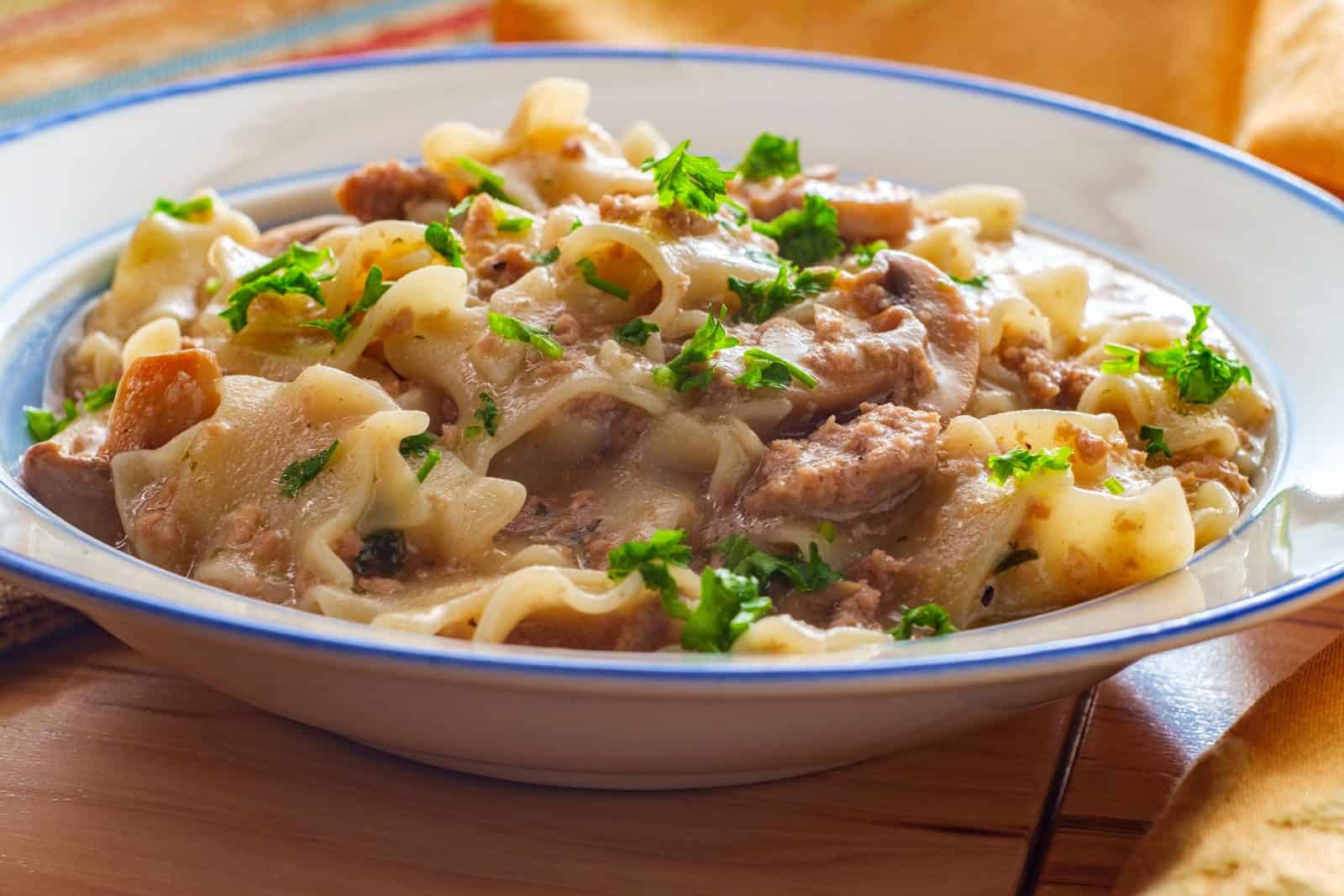 30 Budget-Friendly Family Dinners Under $10 86 Ground beef stroganoff family dinner