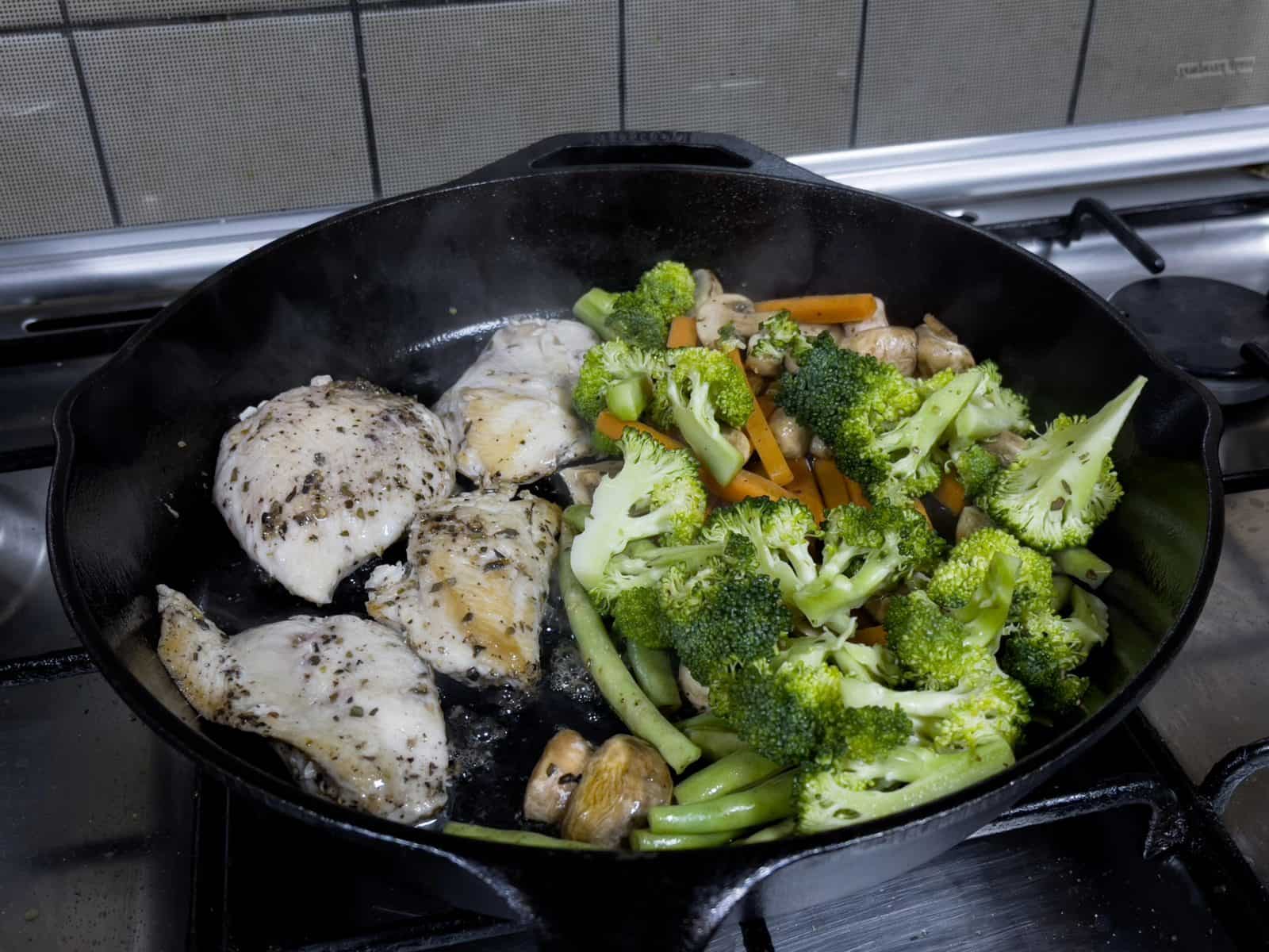 Chicken and broccoli