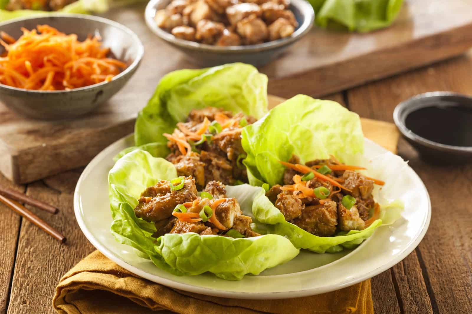 Chicken lettuce wrap