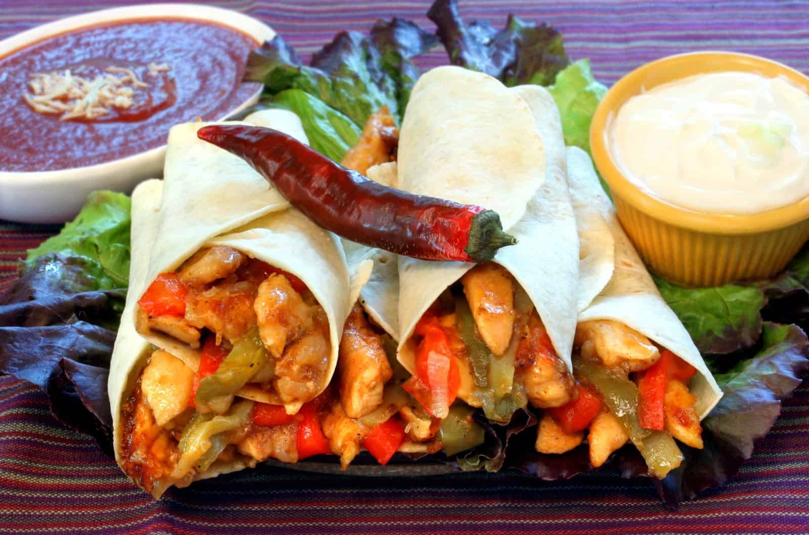 Chicken fajita filling