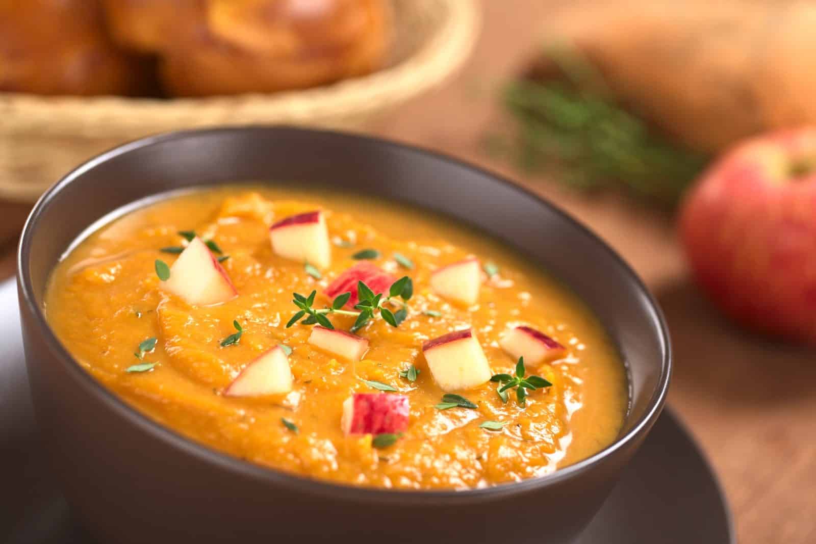 25 Cozy Crockpot Soup Recipes 12 Sweet potato apple and sage soup